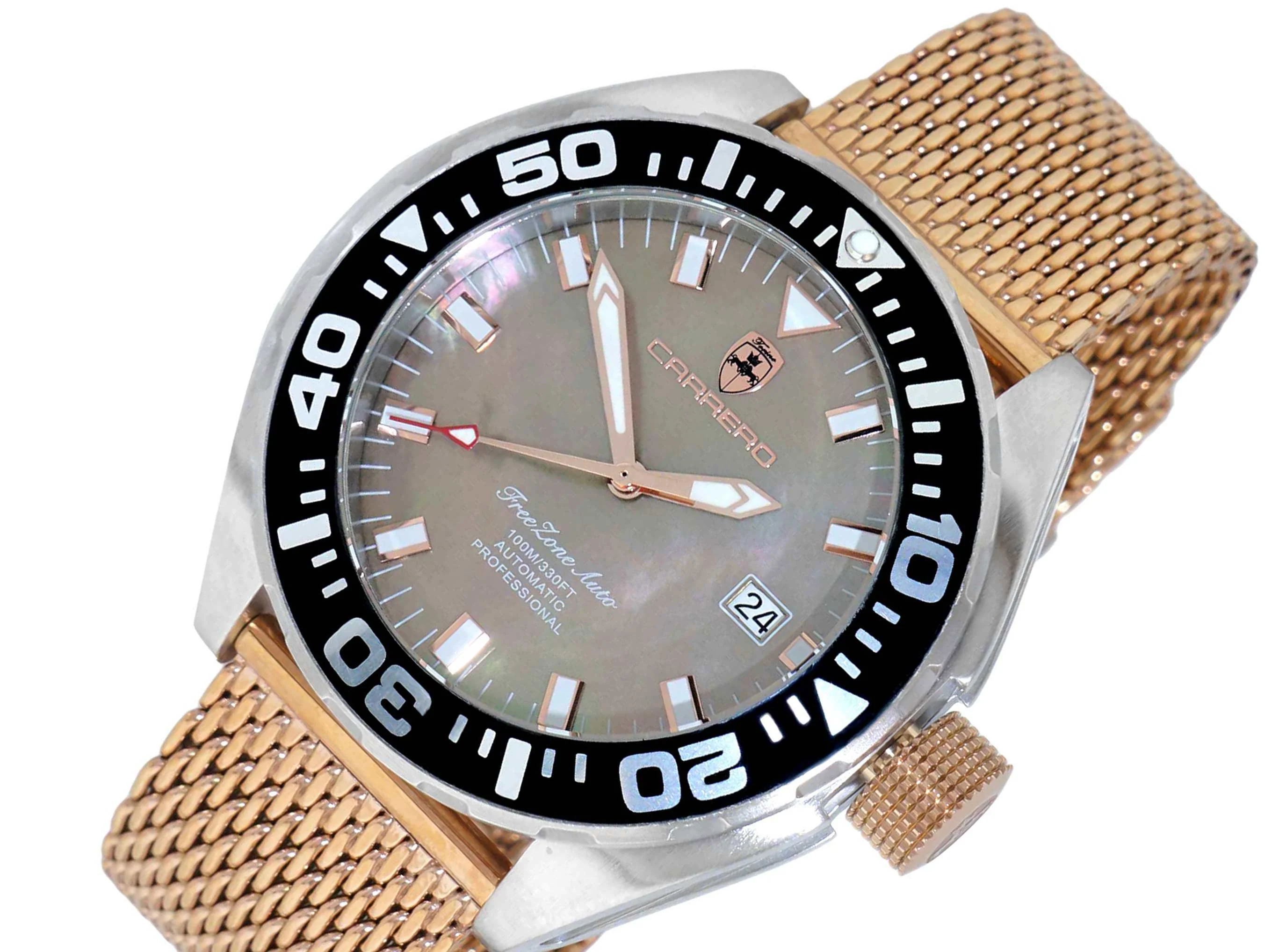 FreeZone-Auto Rose/Rosetone-Mesh | Brown Dial - Image 5