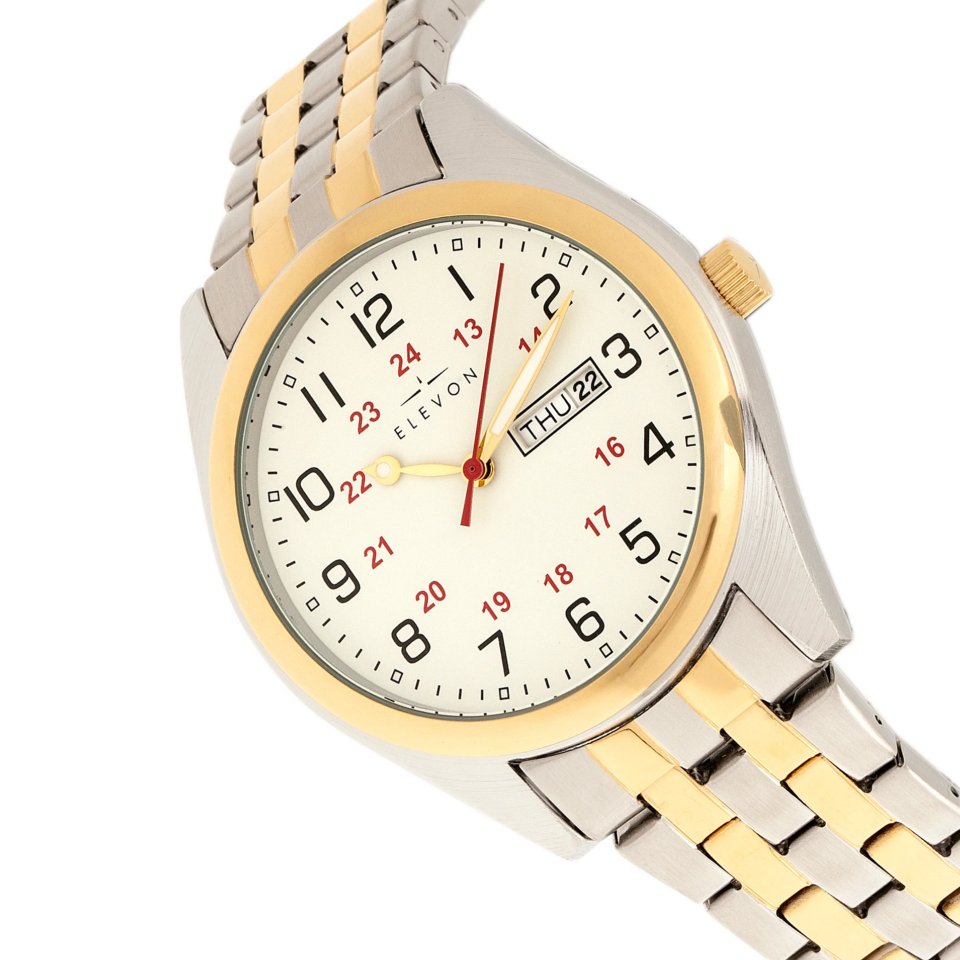 Gann Bracelet Watch w Day/Date Gold/Silver - Image 3