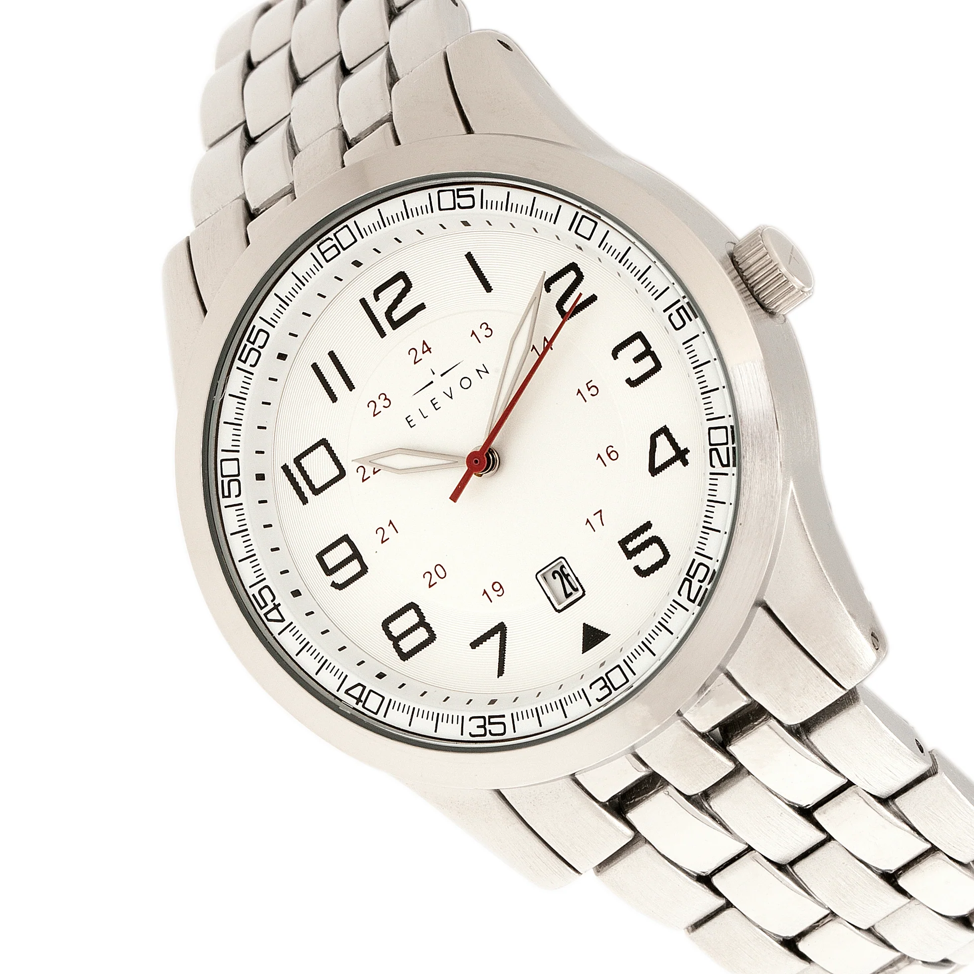 Garrison Bracelet Watch w/Date Silver/White | White Dial - Image 3