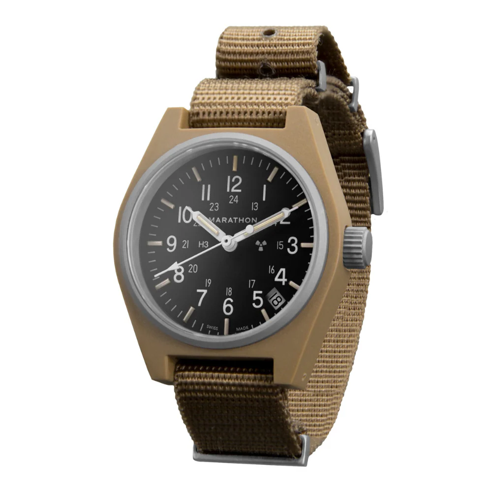 General Purpose Quartz with Date Black NGM/Nylon | Matte Black Dial