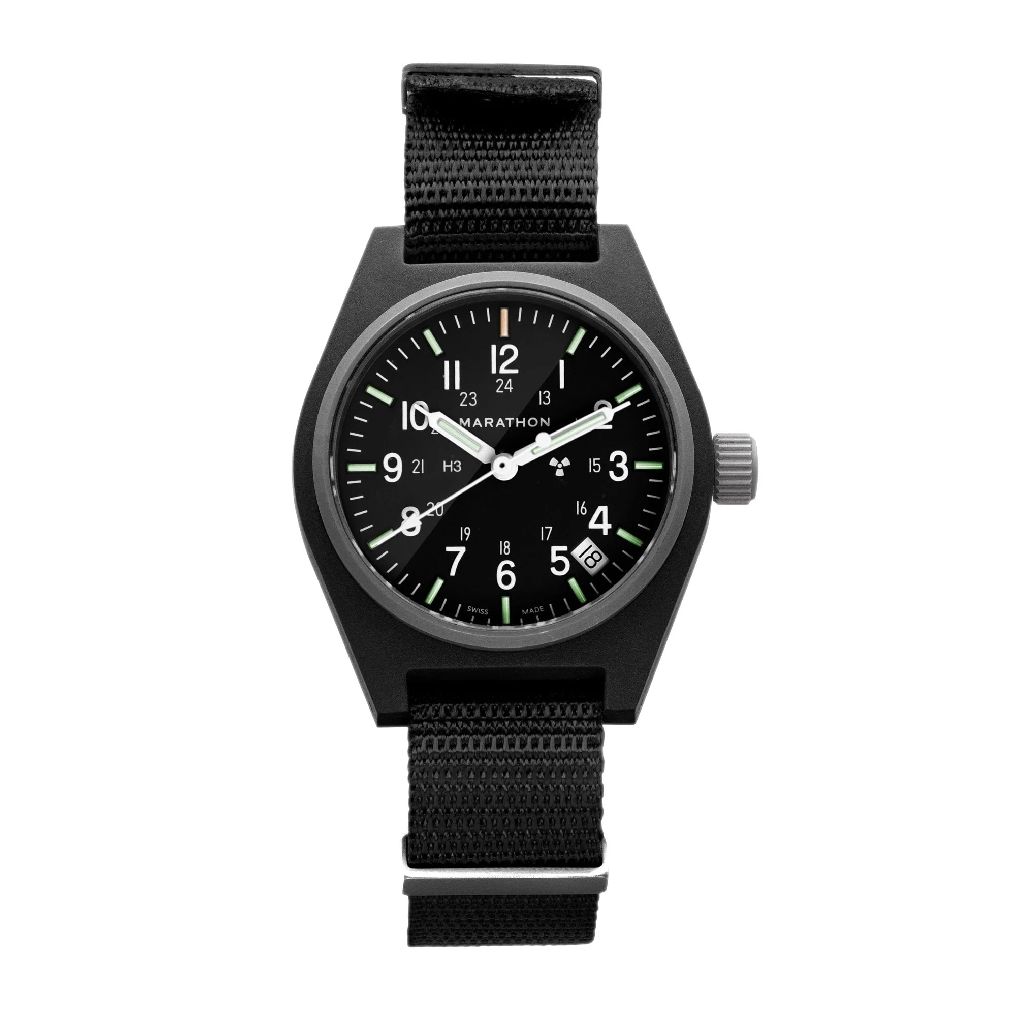 General Purpose Quartz with Date Black US Gov/Def Std | Matte Black Dial
