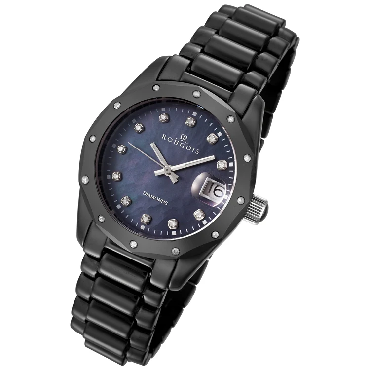 Girls Best Friend Series black ceramic/diamond | Mother of Pearl Dial