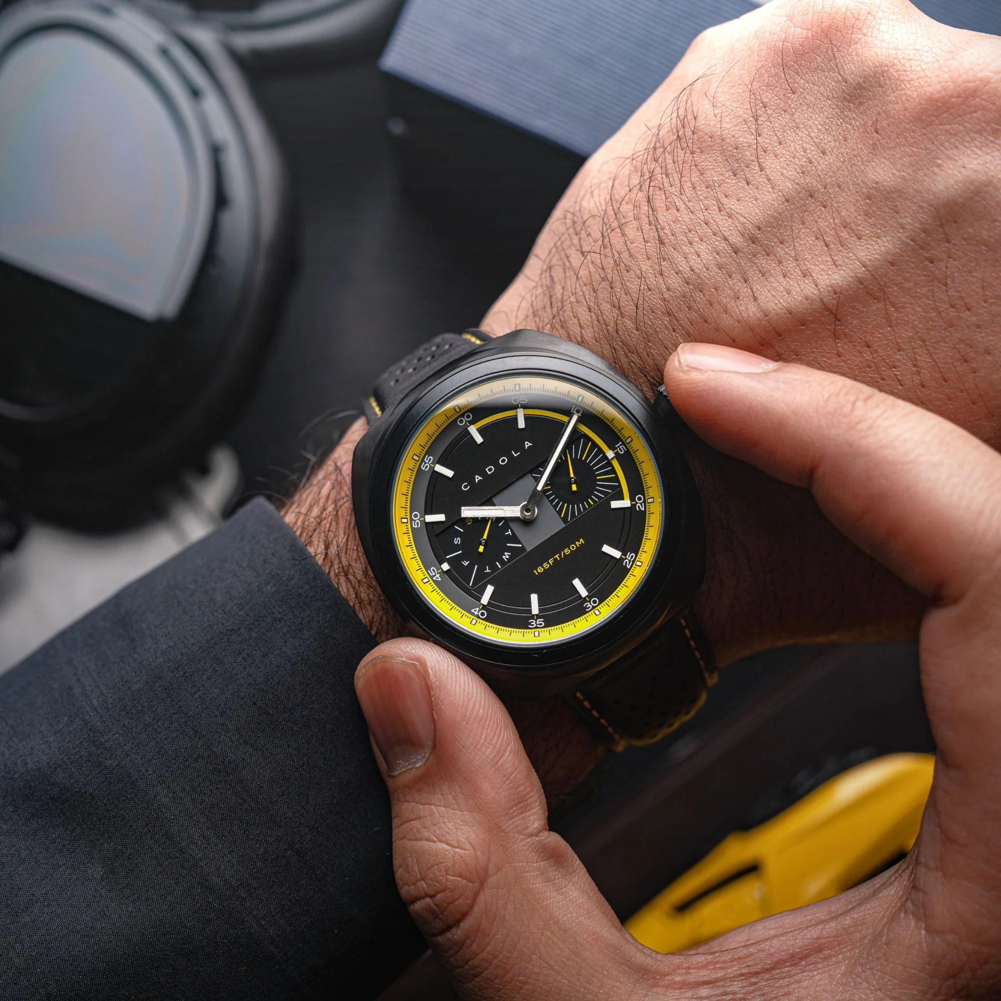 Giulia Calendar Black / Black Leather | Black Dial - Image 2