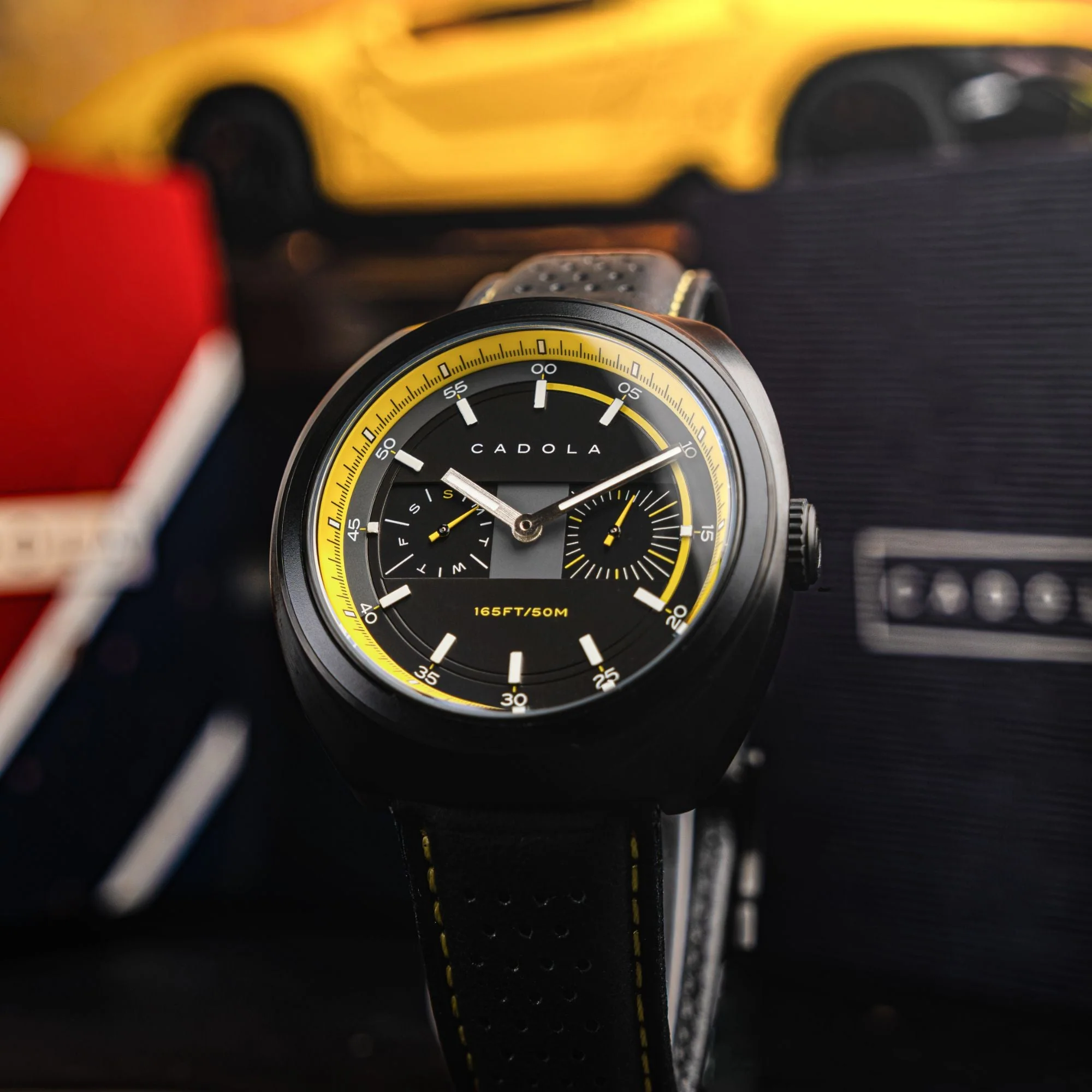 Giulia Calendar Black / Black Leather | Black Dial - Image 4
