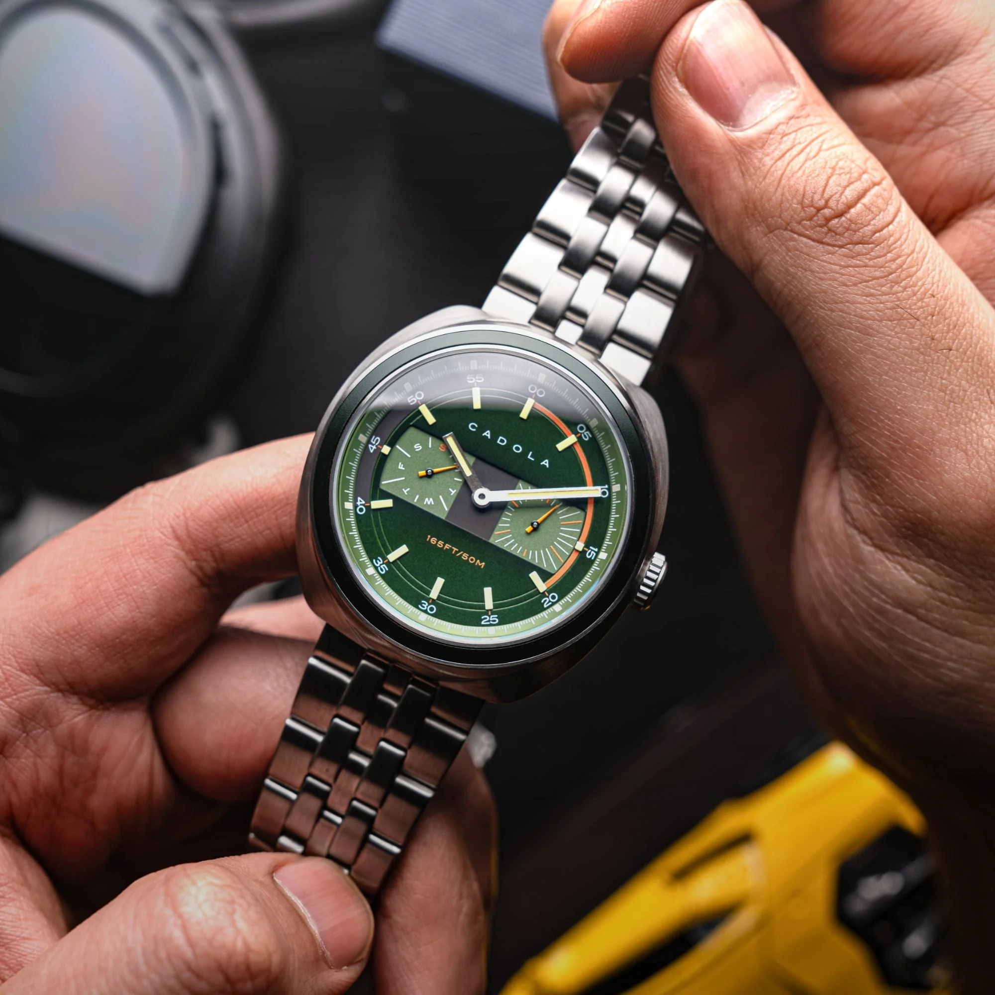 Giulia Calendar Green /Stainless Steel | Green Dial - Image 4