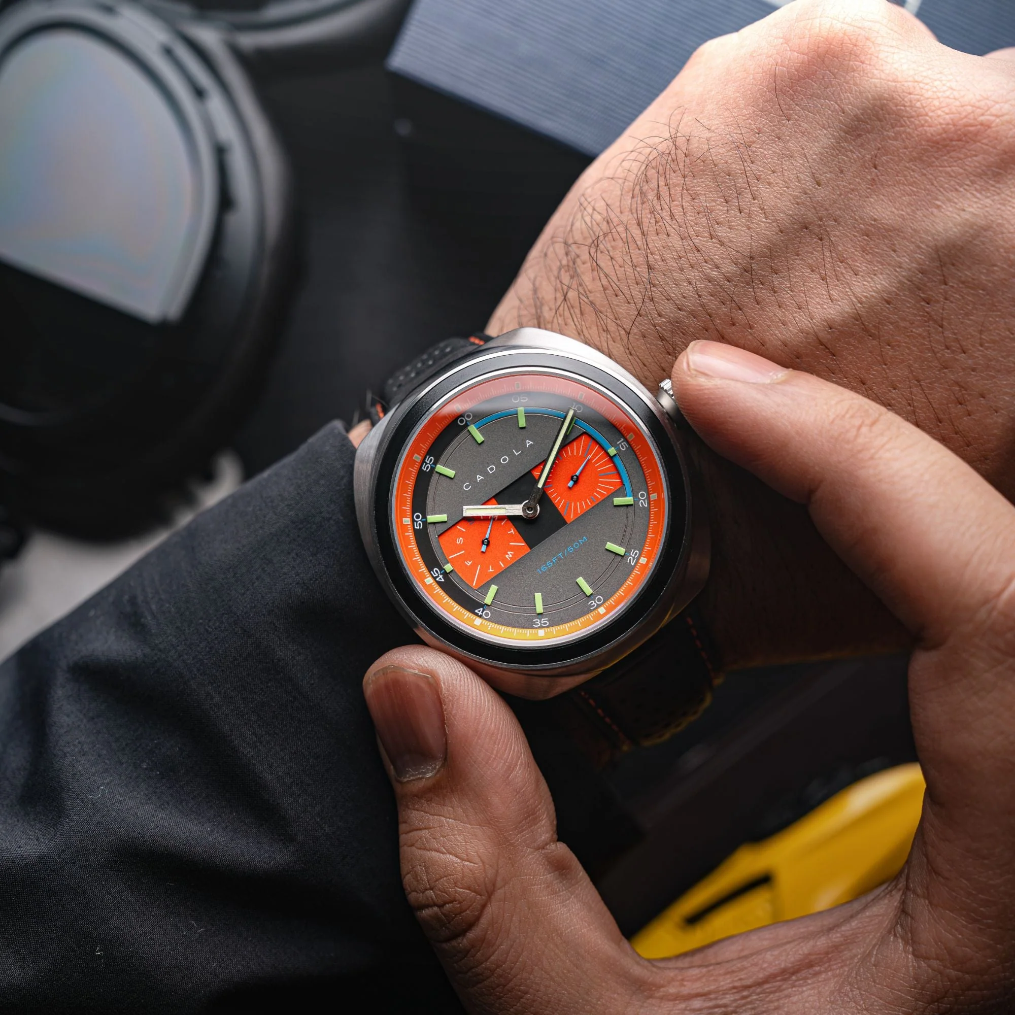 Giulia Calendar Grey / Black Leather | Grey Dial - Image 2