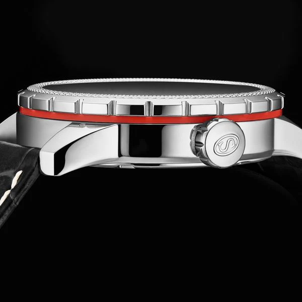 Global Voyager GMT 42mm World Timer Watch Black/Red | Black Dial - Image 4