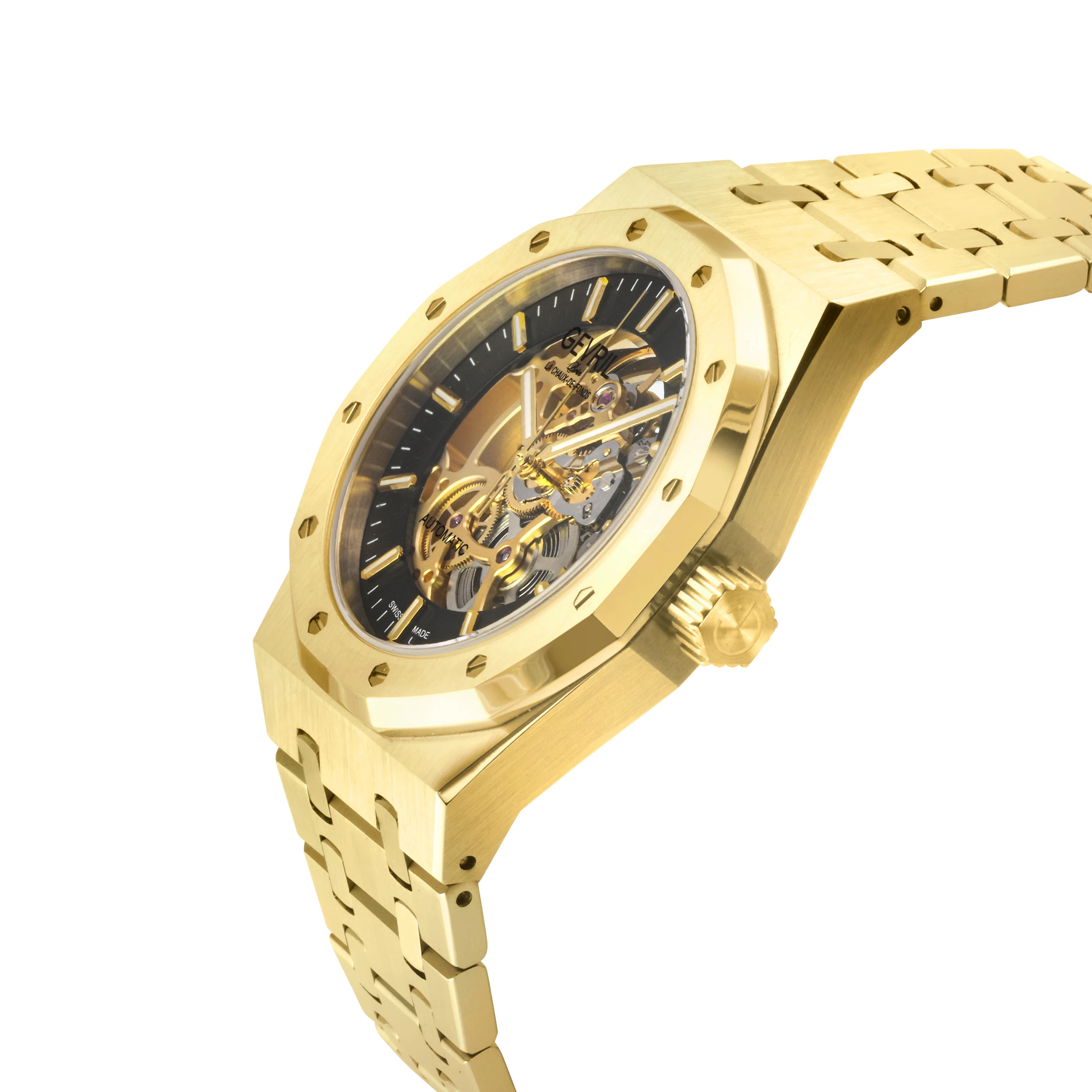 Gotham - Skeleton Swiss Automatic Movement Skeleton Dial, IPYG Bracelet | Skeleton Dial - Image 2