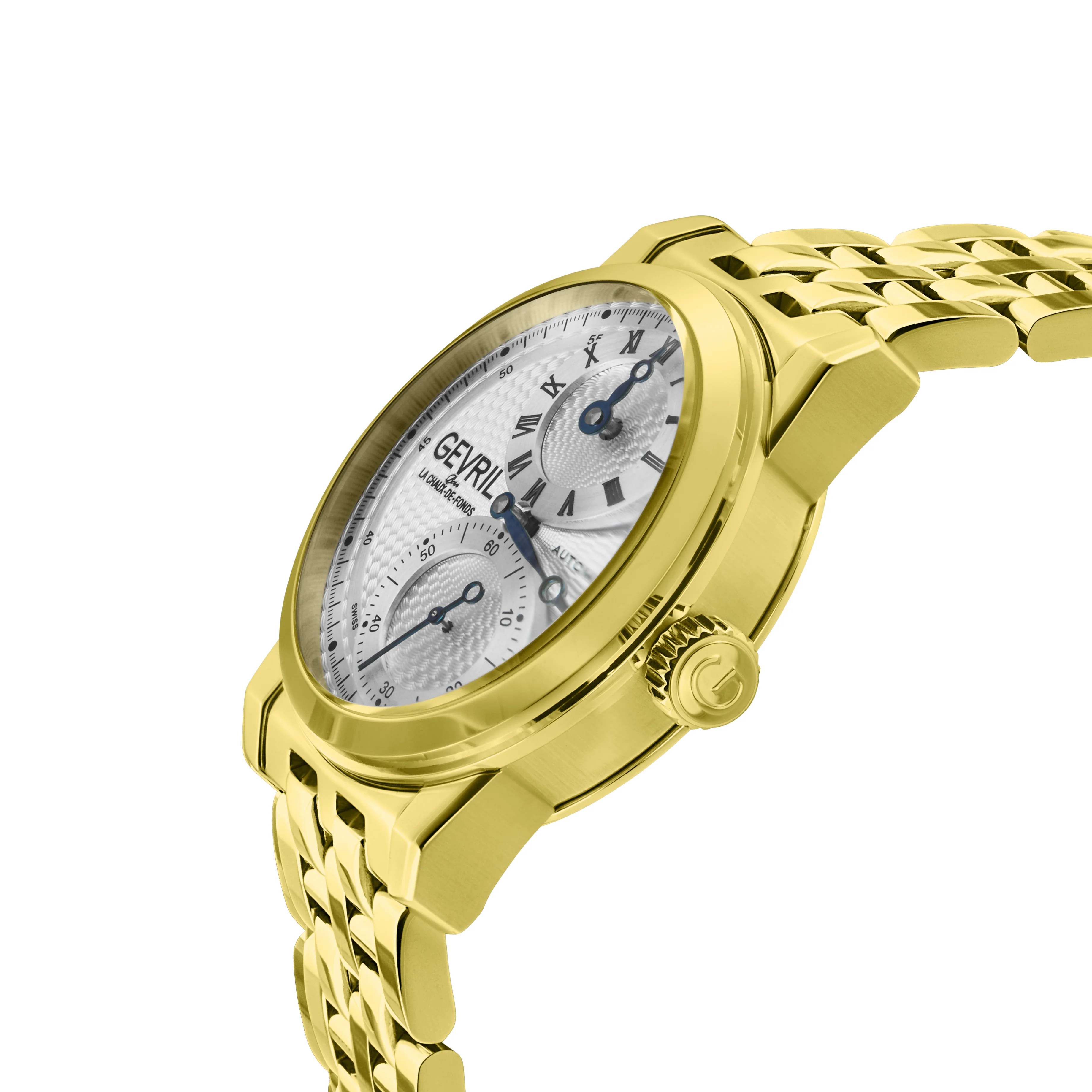 Gramercy Swiss made Automatic Sellita SW266, Gold Case, White Dial, Subdials | White Dial - Image 2