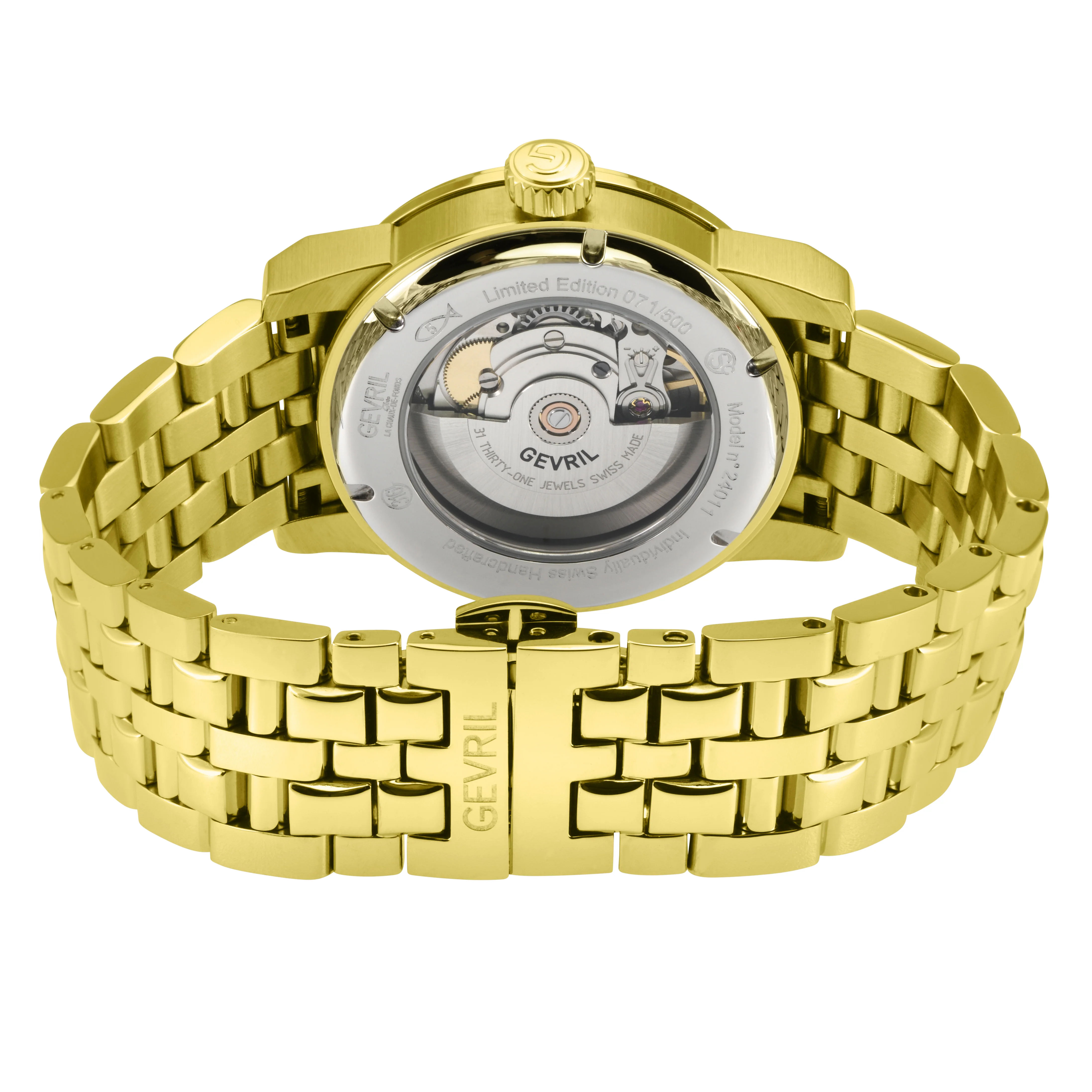 Gramercy Swiss made Automatic Sellita SW266, Gold Case, White Dial, Subdials | White Dial - Image 3