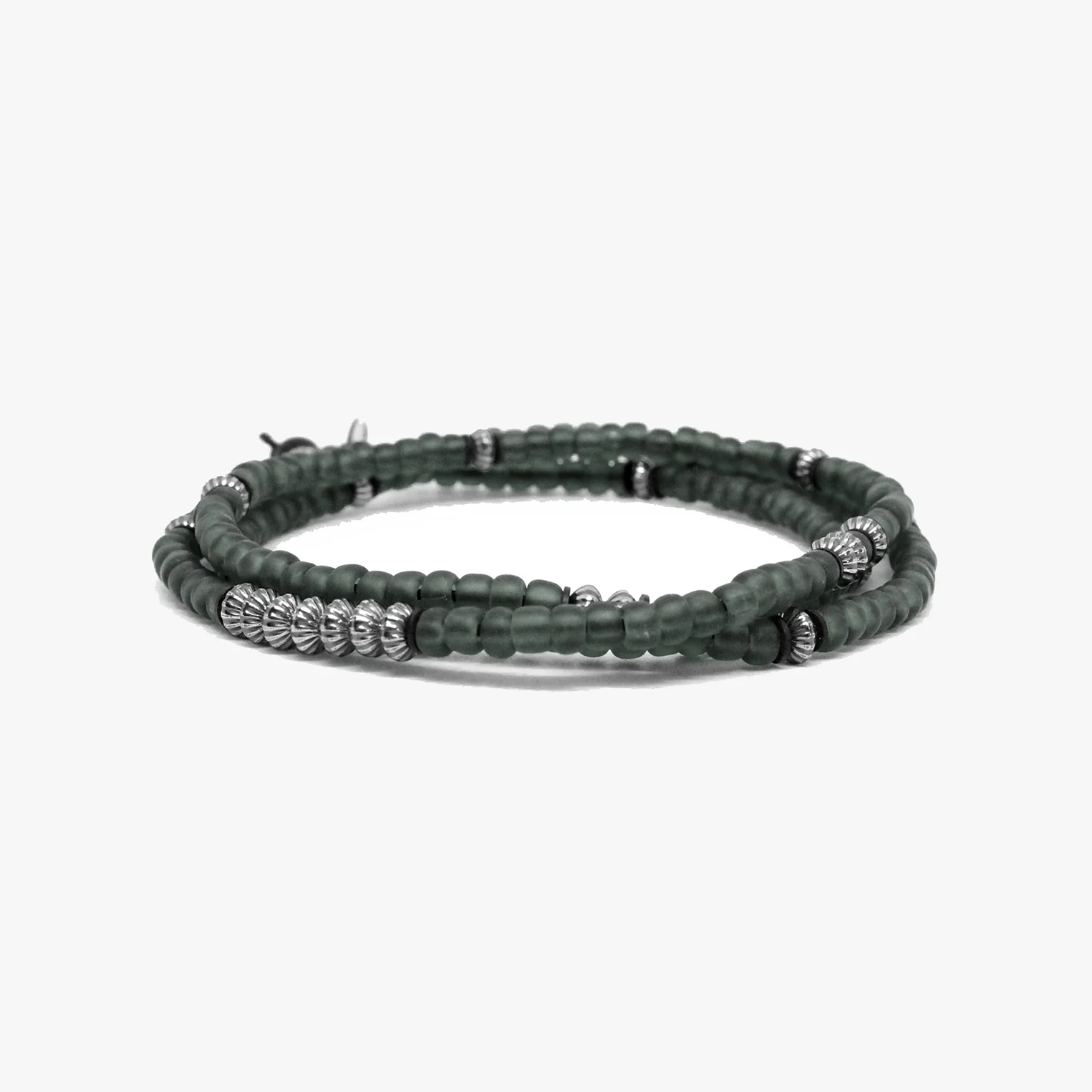 Gray Czech Glass, Sterling M (7.25" Wrist) | Dial - Image 2
