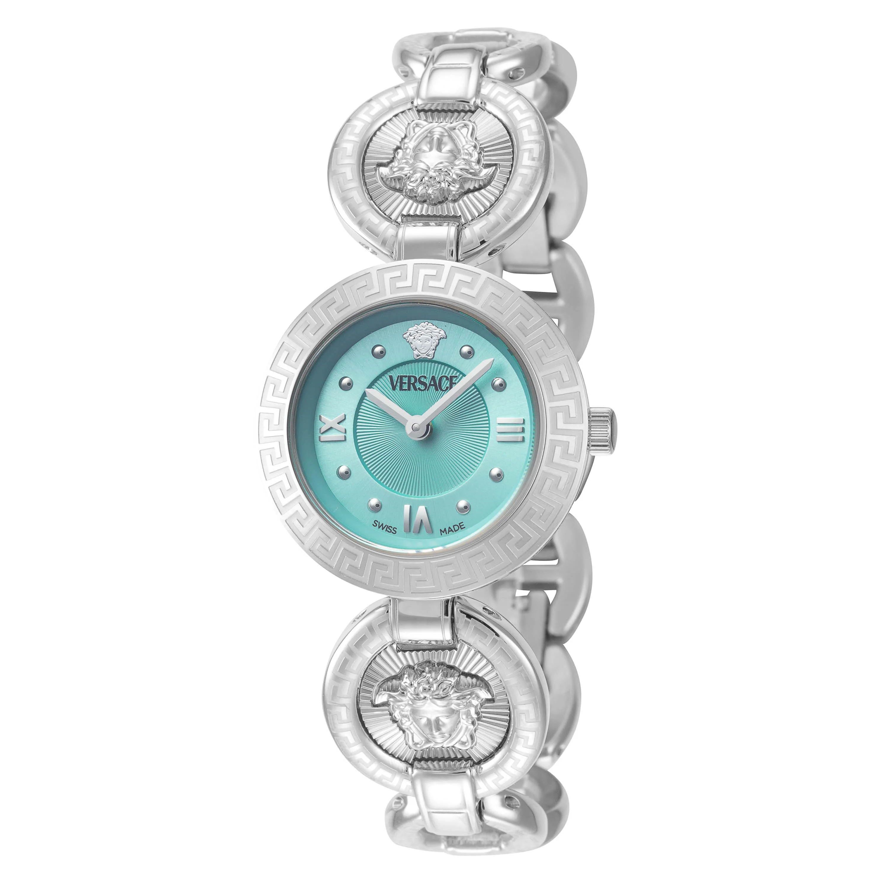 Greca Jewel 28mm / Turquoise / Silver | turquoise Dial