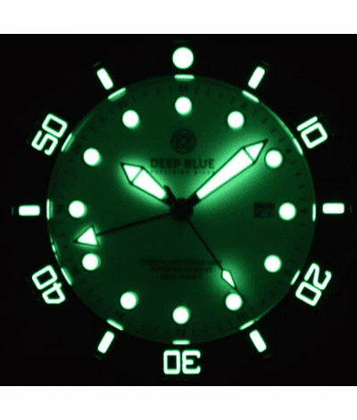 Green Land Diver Gmt 2 44mm White / Rubber | White Dial - Image 2
