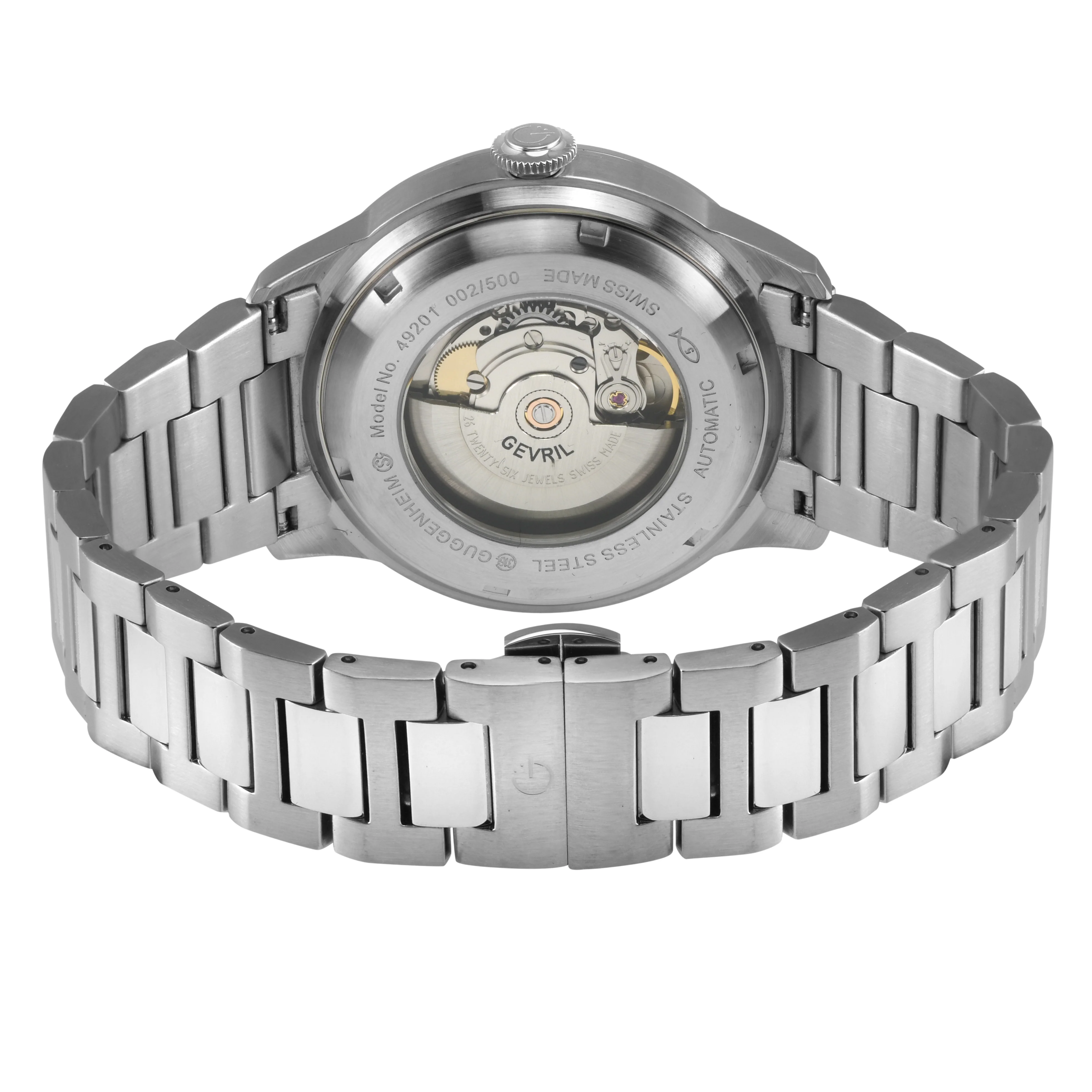 Guggenheim Sellita SW 220custom date wheel, SS case, Blue dial, SS Bracelet | Blue Dial - Image 3