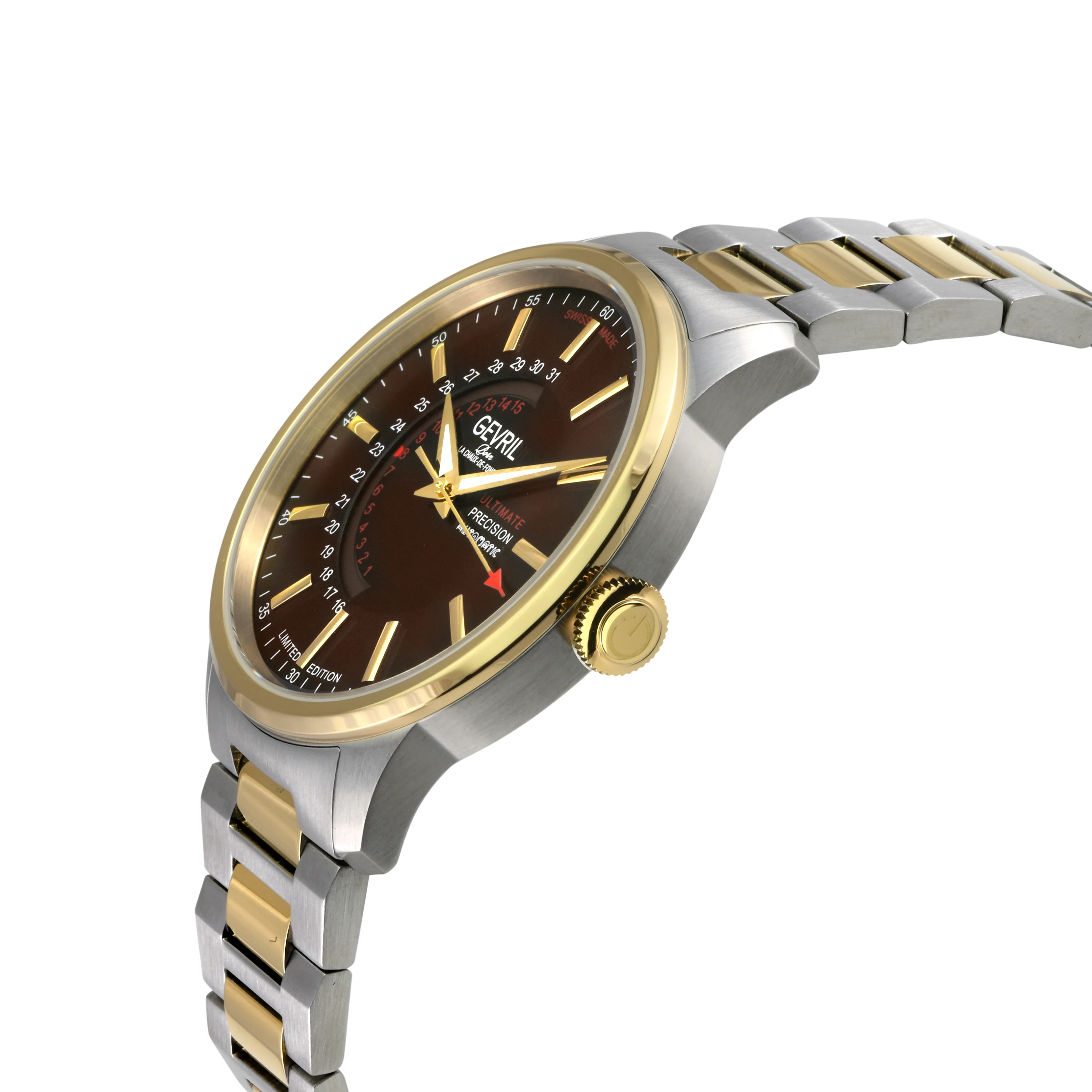 Guggenheim Sellita SW 220 Custom date wheel, SS Case, Brown dial, SS Bracelet | Brown Dial - Image 2