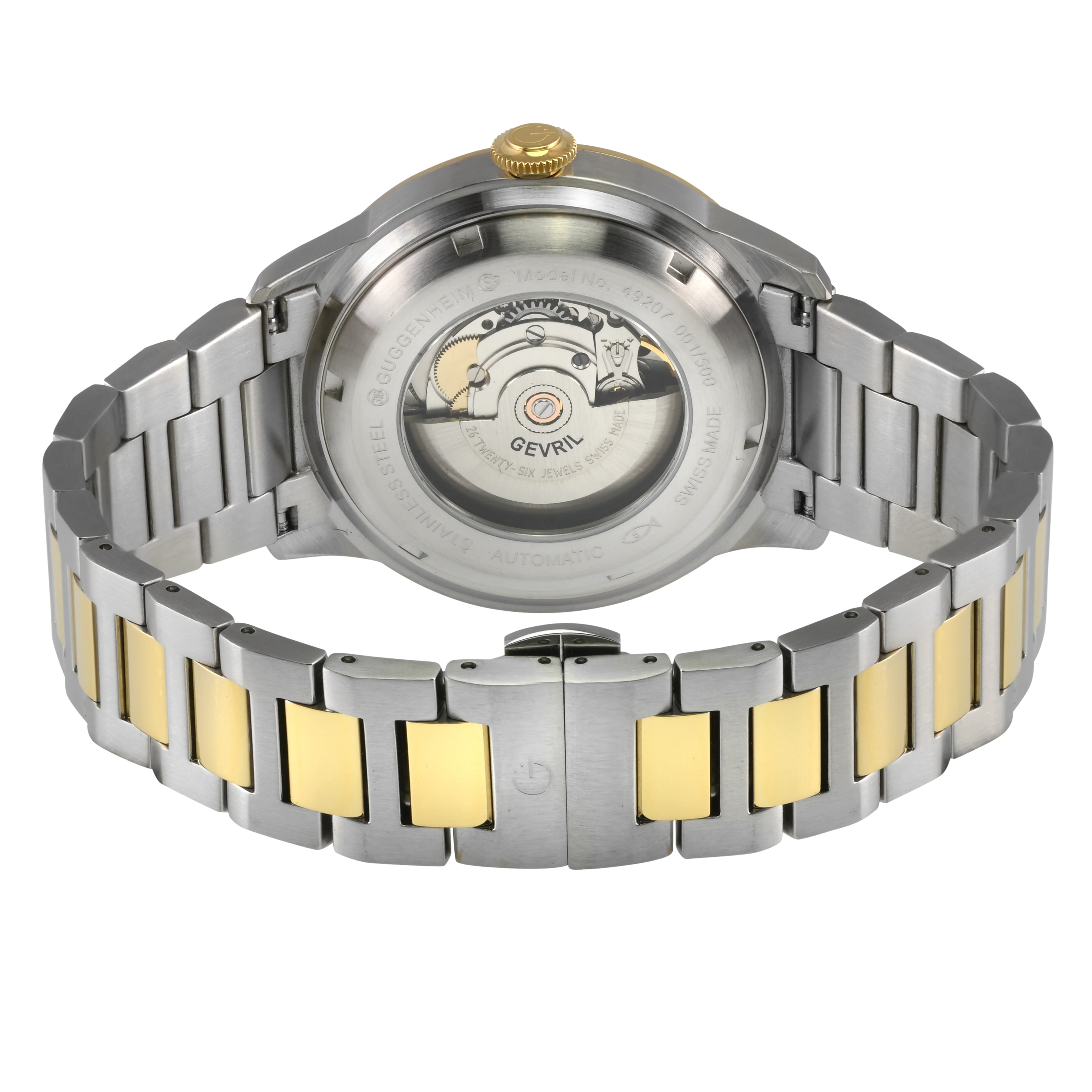 Guggenheim Sellita SW 220 Custom date wheel, SS Case, White dial, SS Bracelet | White Dial - Image 3