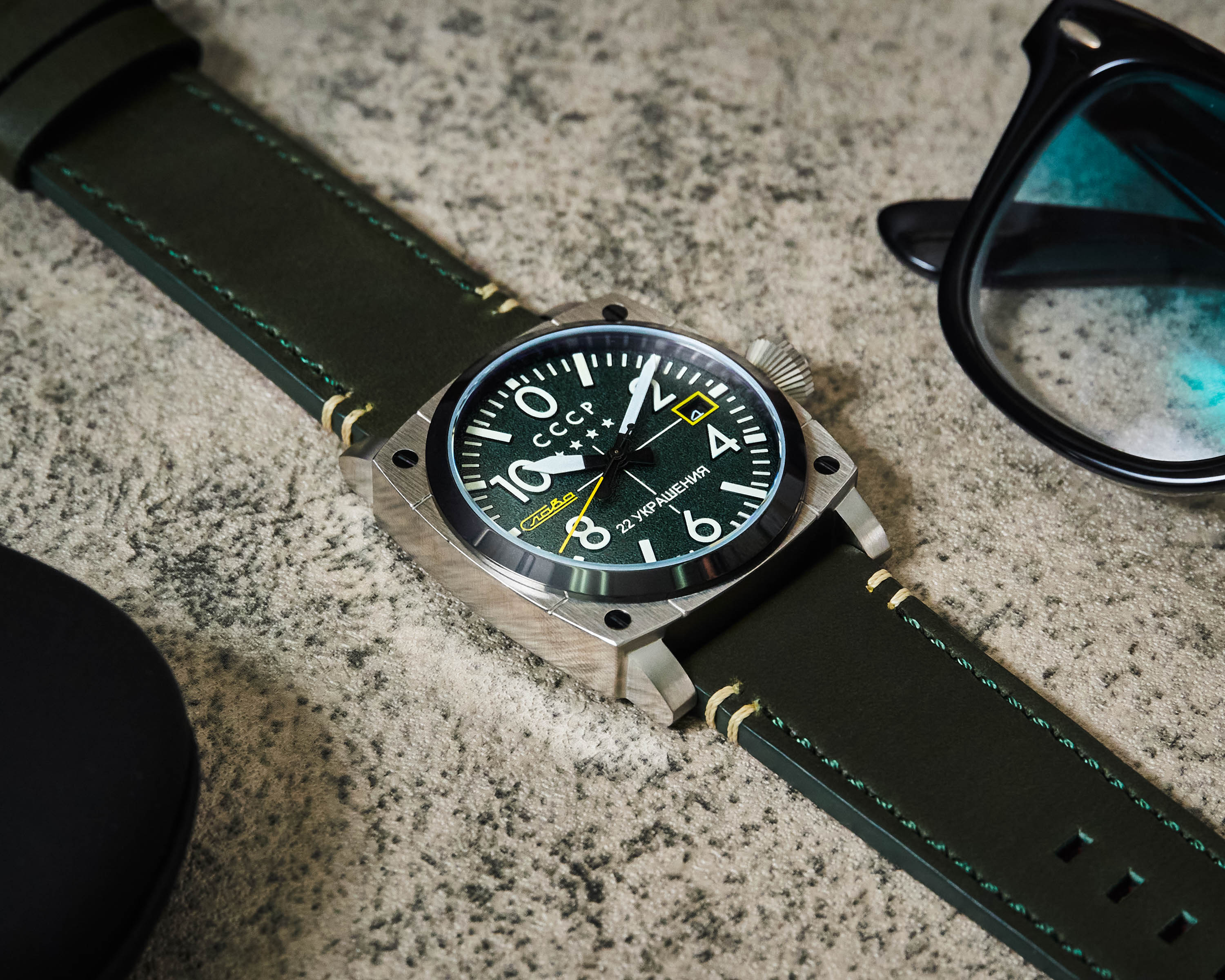 Gurevich Automatic Silver / Green Dial | Green Dial - Image 3