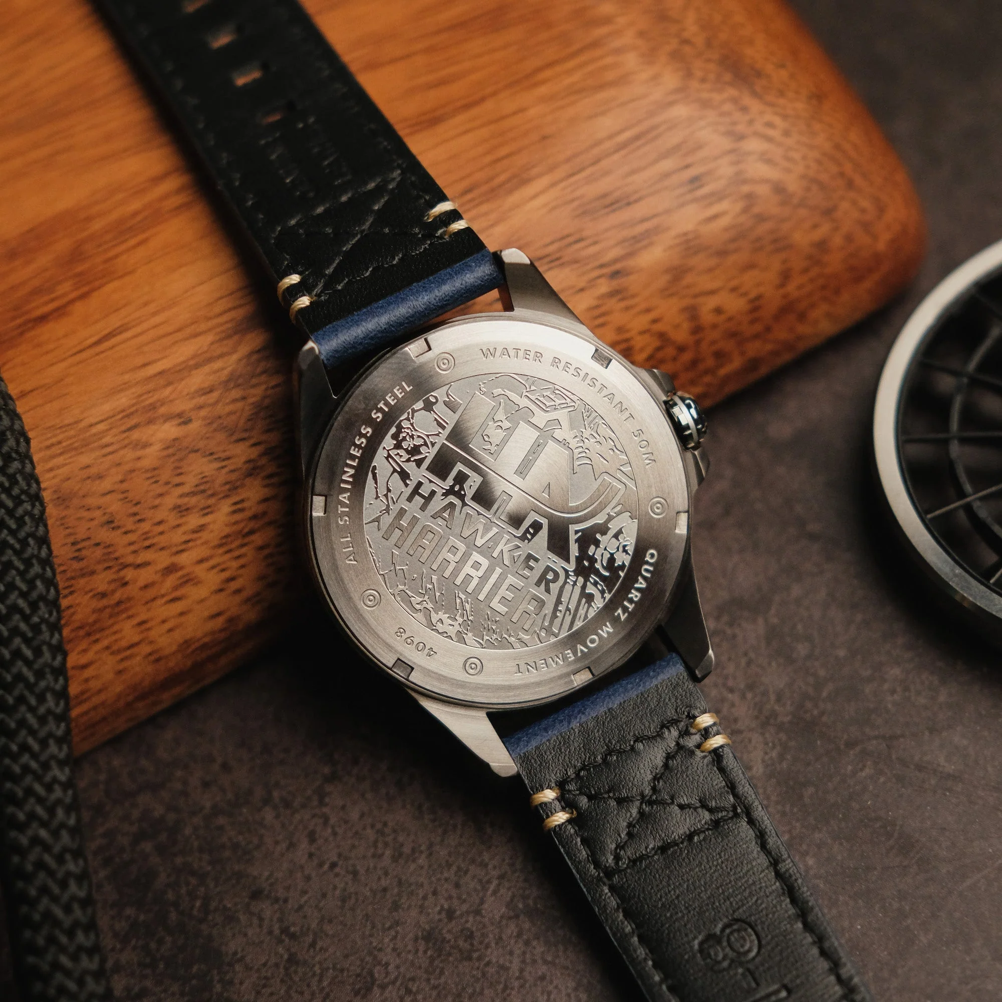 Hawker Harrier Farley Multifunction Blue / Leather | Blue Dial - Image 8