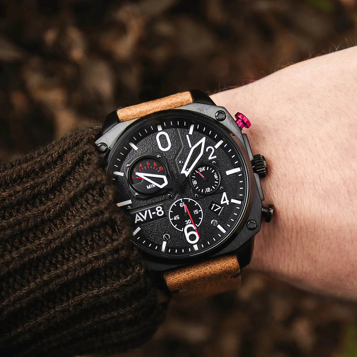 Hawker Hunter Retrograde Chronograph | Black Dial - Image 19