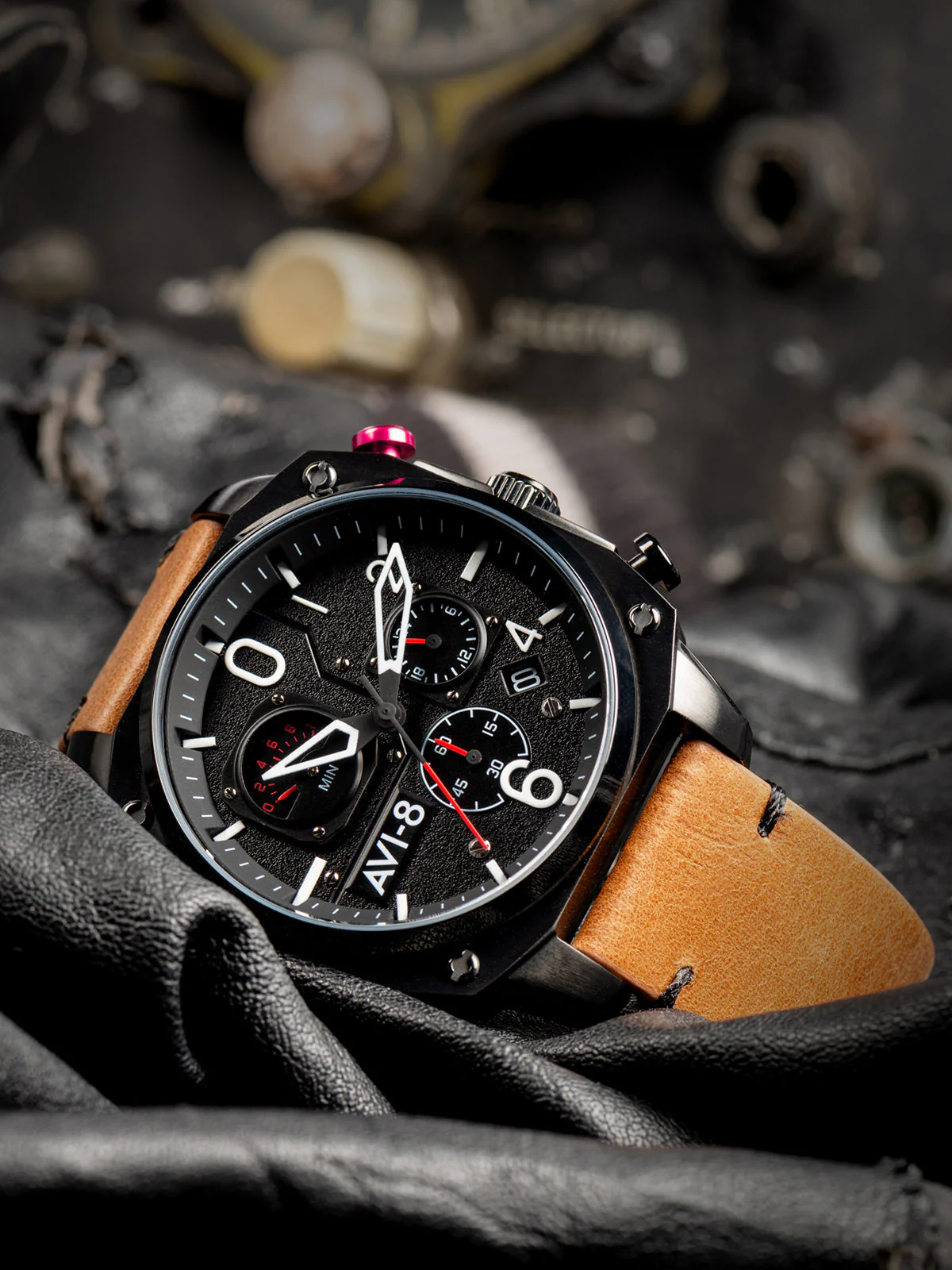 Hawker Hunter Retrograde Chronograph | Black Dial - Image 6