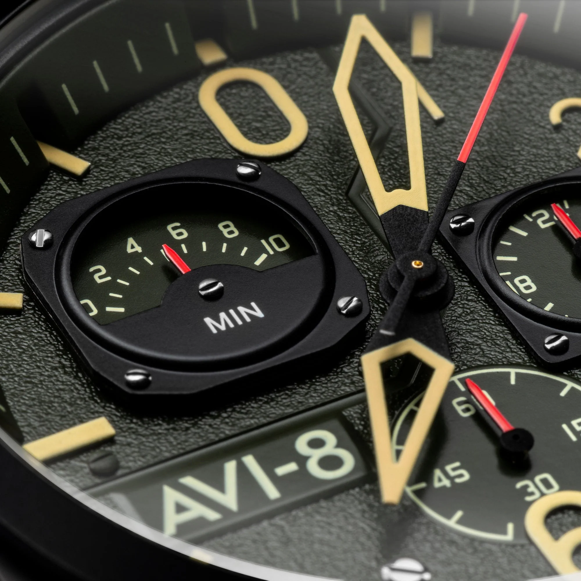 Hawker Hunter Retrograde Chronograph Green Dial / Leather | Green Dial - Image 5