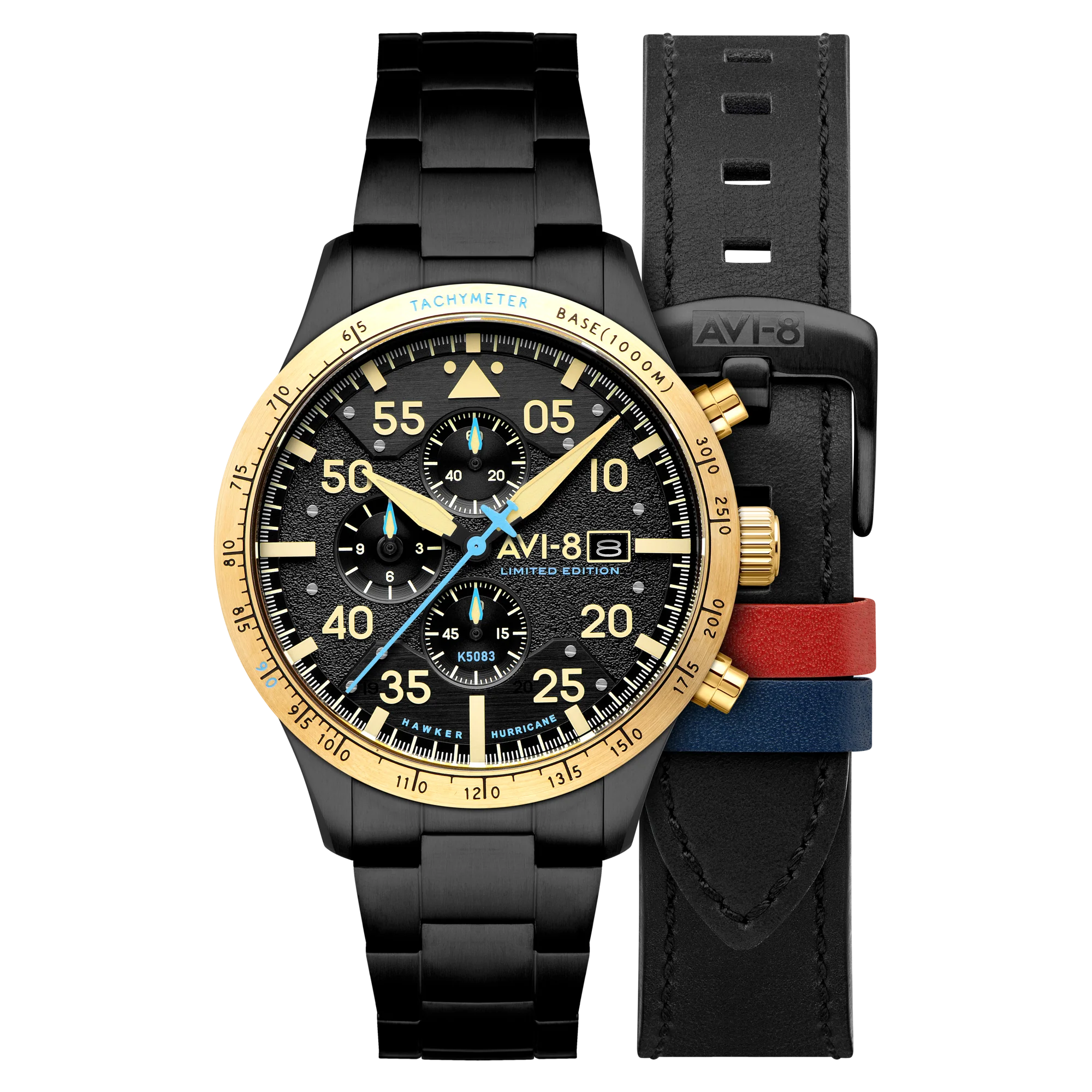 Hawker Hurricane 90th Anniversary Chronograph Limited Edition Black / Stainless Steel | Black Dial