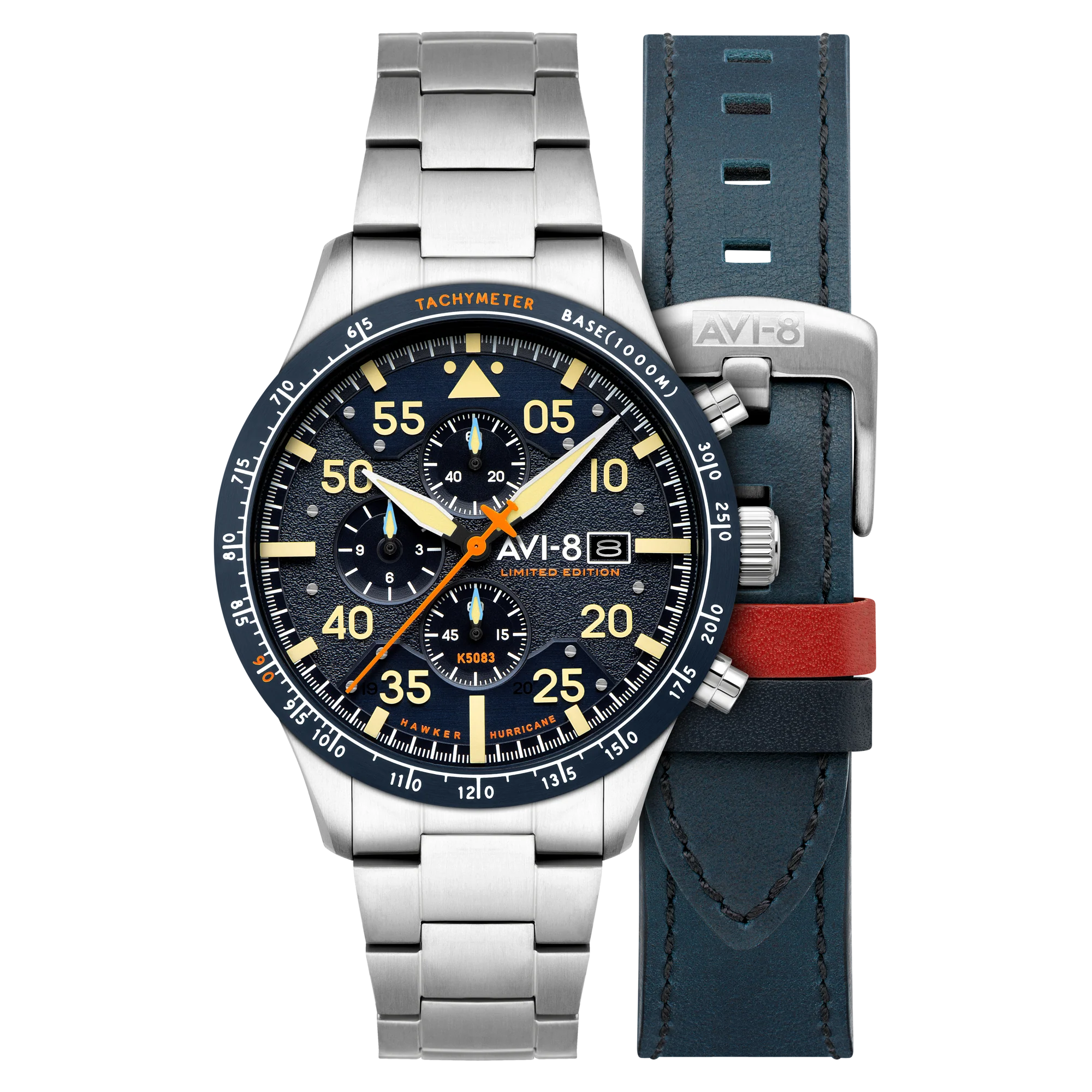 Hawker Hurricane 90th Anniversary Chronograph Limited Edition Blue / Stainless Steel | Blue Dial