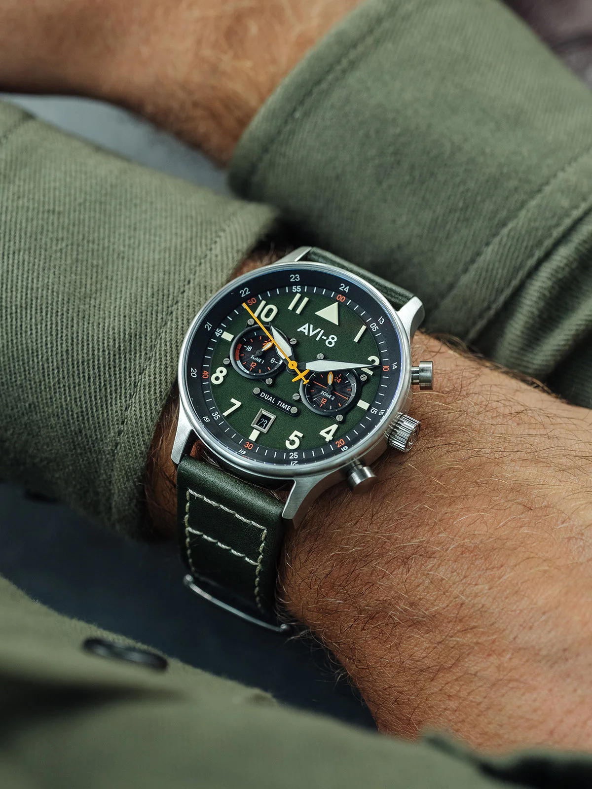 Hawker Hurricane Carey Dual Time Merville | Green Dial - Image 11