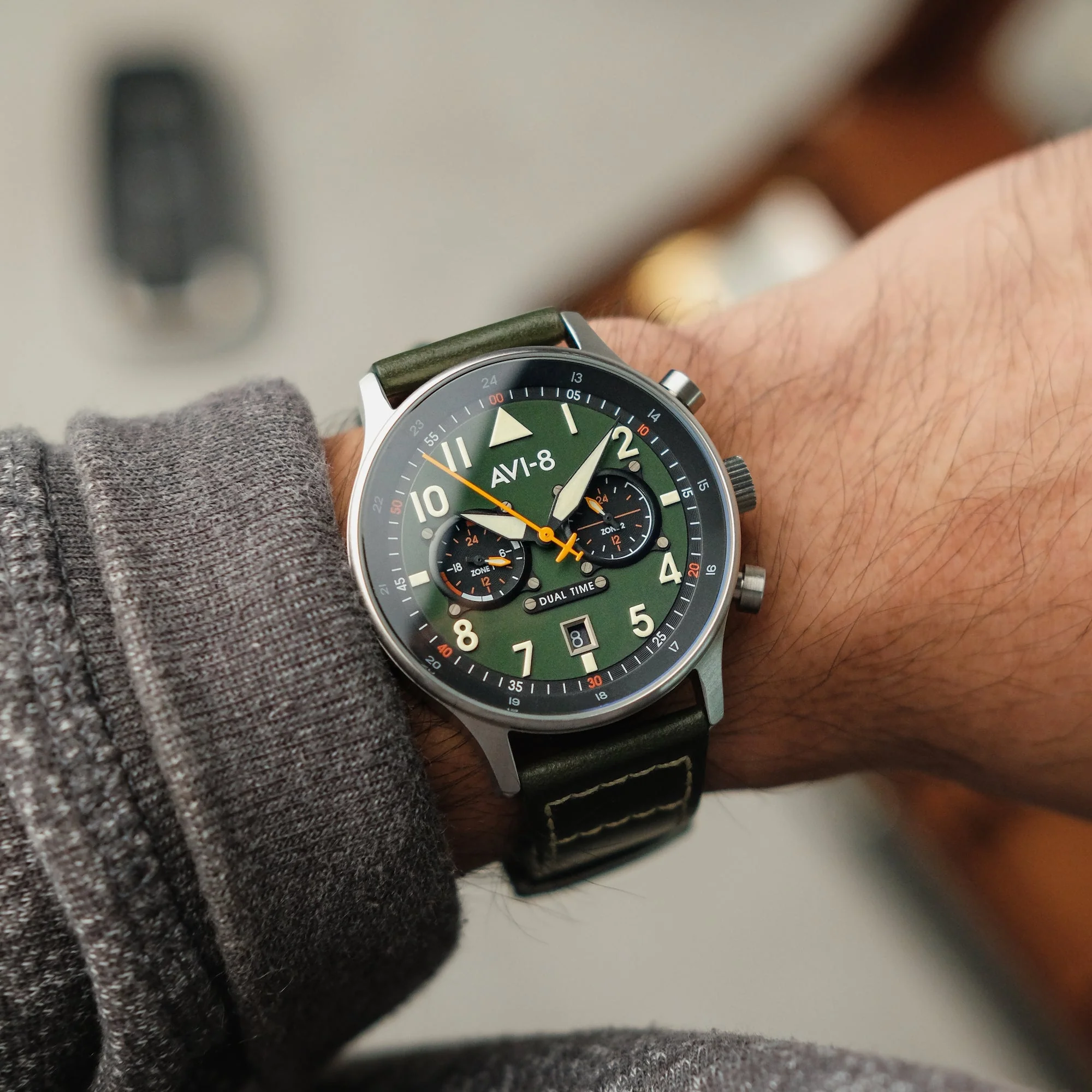 Hawker Hurricane Carey Dual Time Merville | Green Dial - Image 6