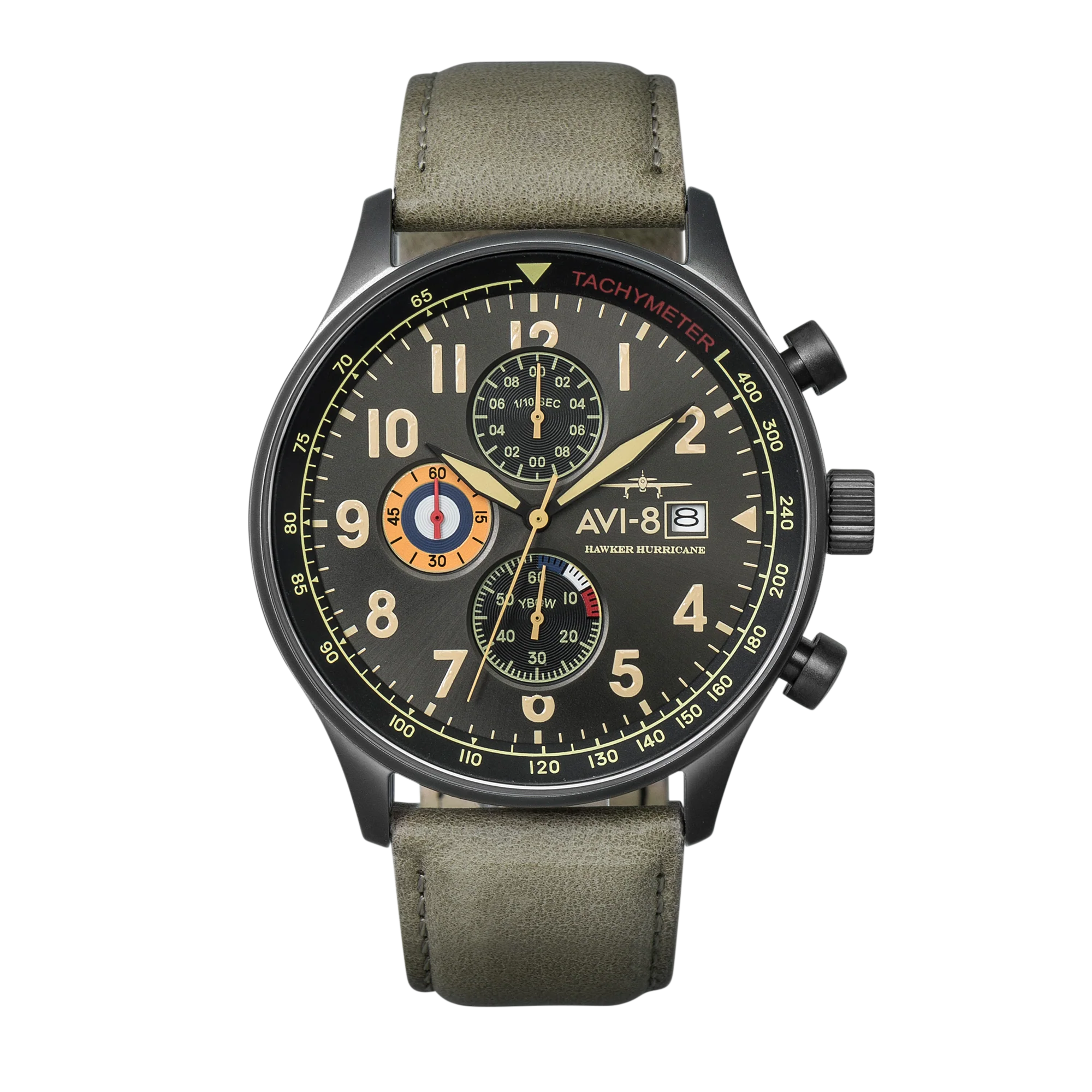Hawker Hurricane Classic Chronograph Gray Dial / Leather | Gray Dial - Image 10