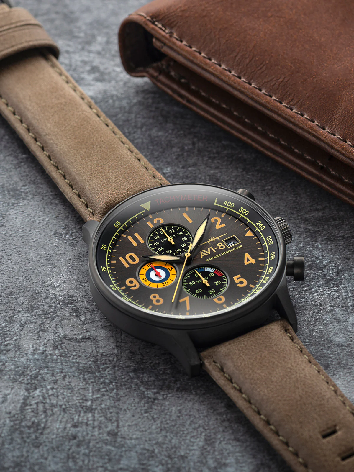 Hawker Hurricane Classic Chronograph Gray Dial / Leather | Gray Dial - Image 16