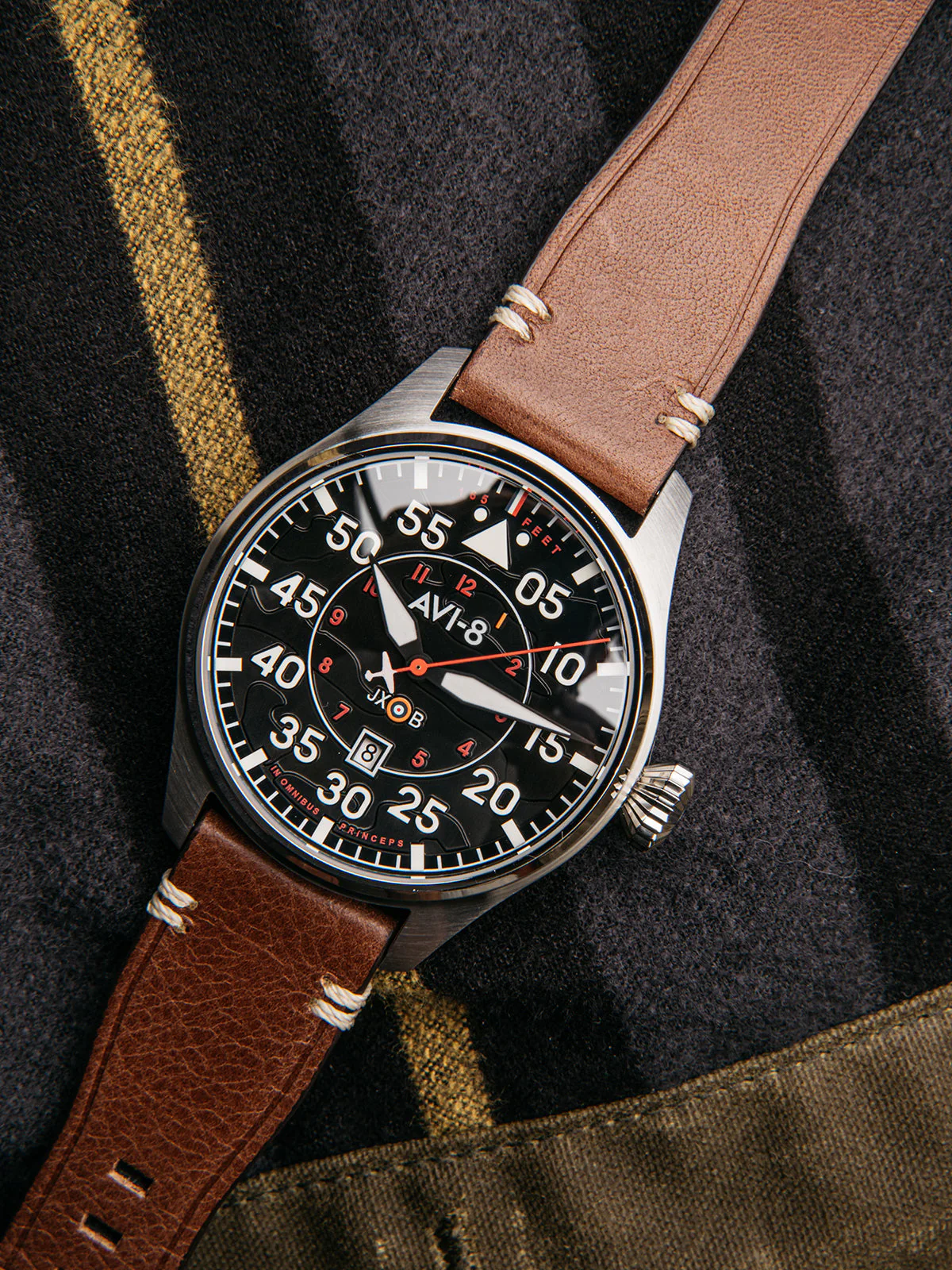 Hawker Hurricane Clowes Automatic Black / Leather | Black Dial - Image 7