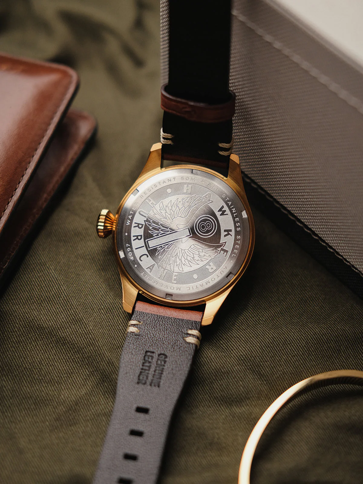 Hawker Hurricane Clowes Automatic Green / Leather | Green Dial - Image 10