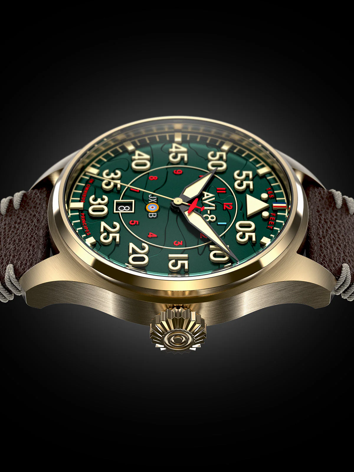 Hawker Hurricane Clowes Automatic Green / Leather | Green Dial - Image 28