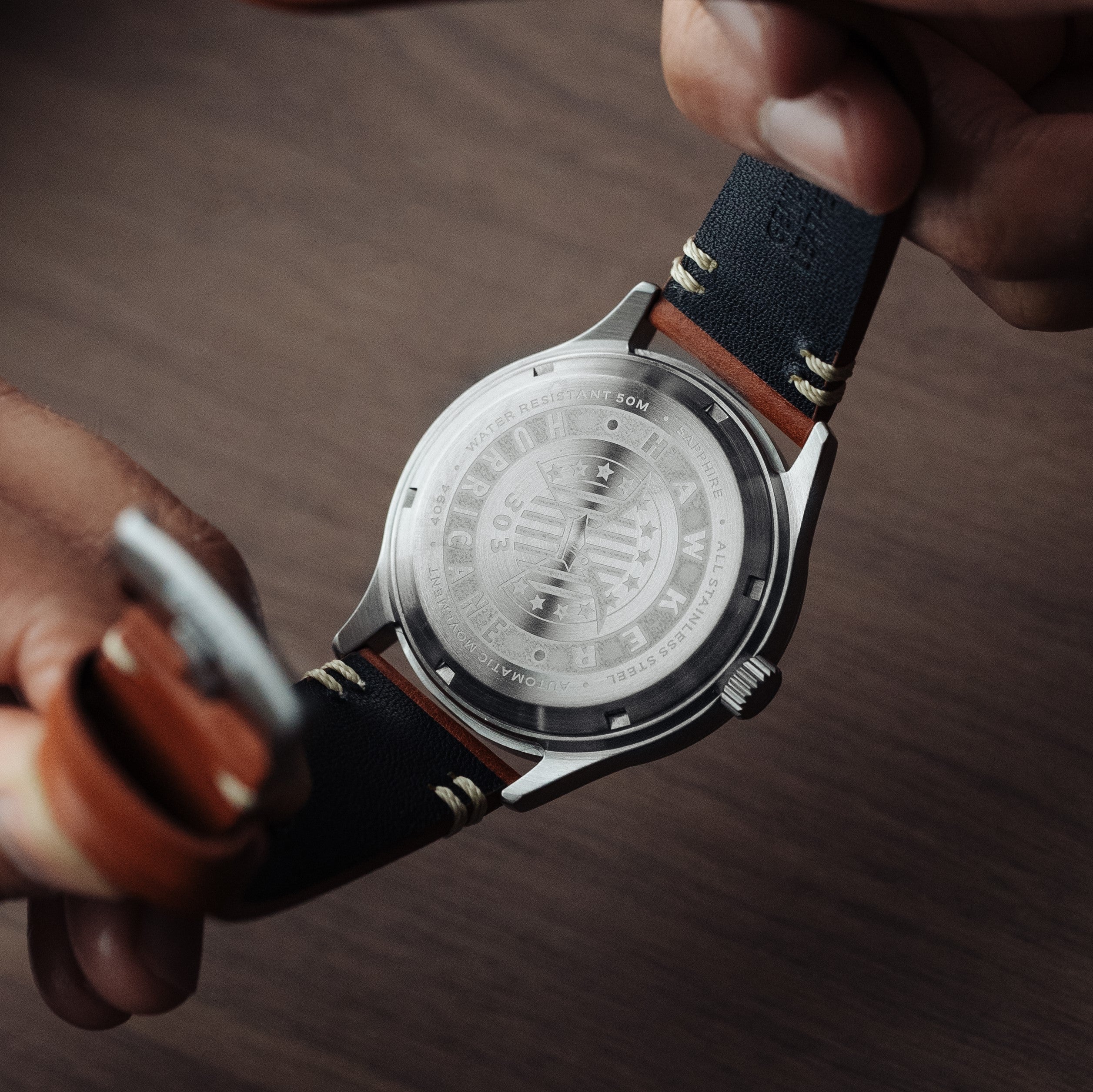 Hawker Hurricane Kent Automatic White / Leather | White Dial - Image 5