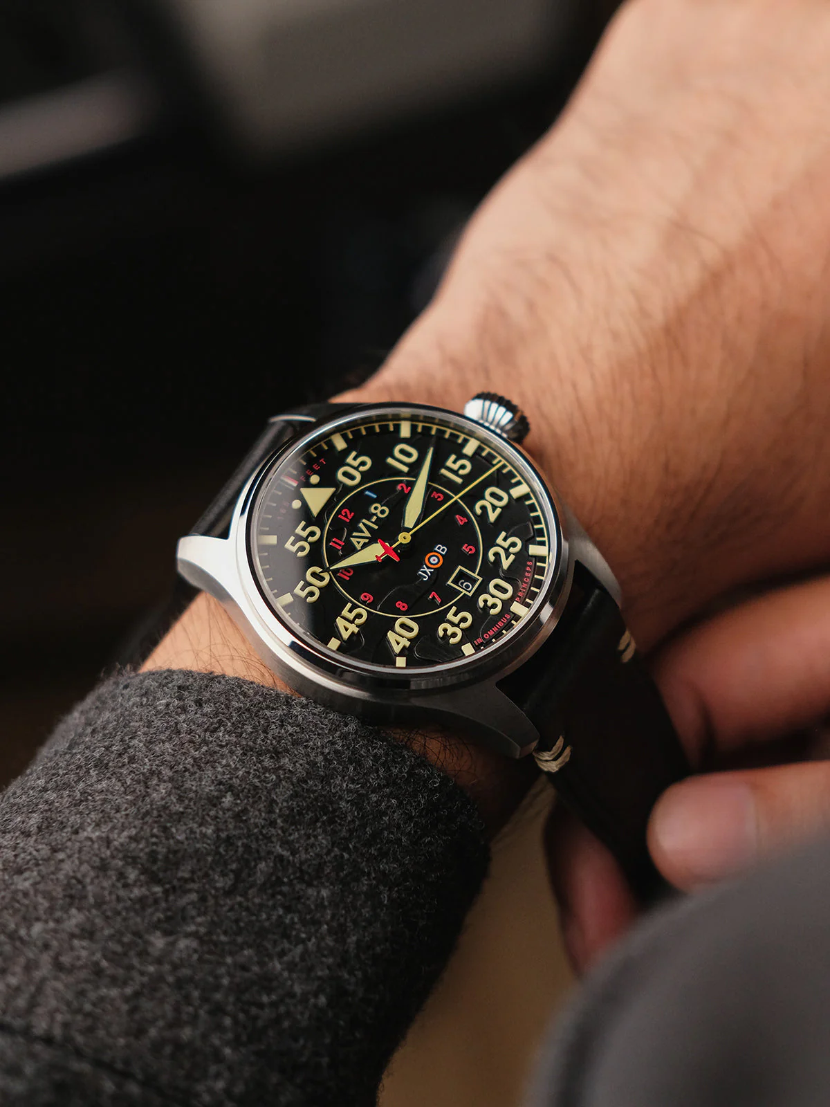 Hawker Hurricane Clowes Automatic Black Dial / Leather | Black Dial - Image 14