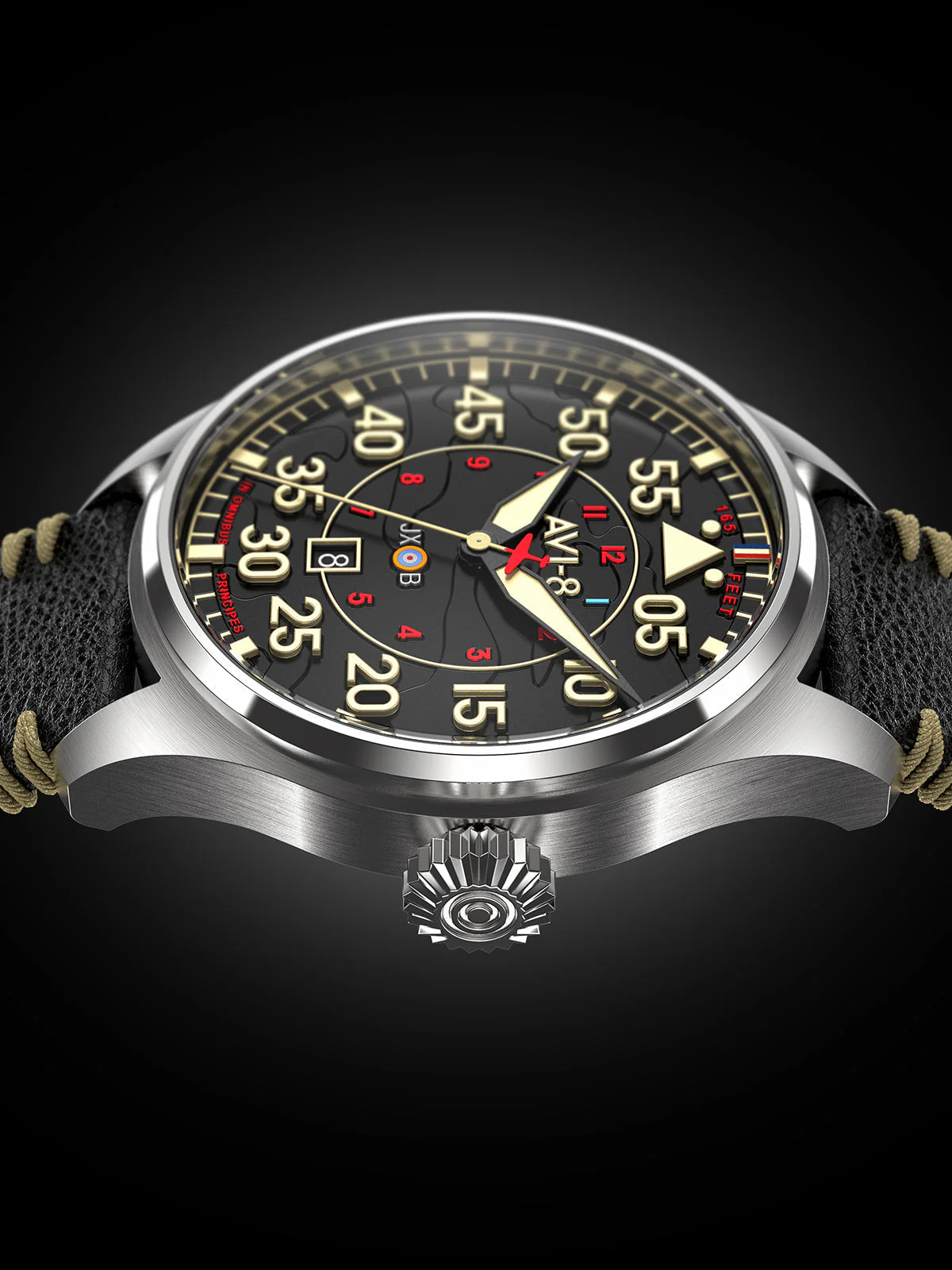 Hawker Hurricane Clowes Automatic Black Dial / Leather | Black Dial - Image 4