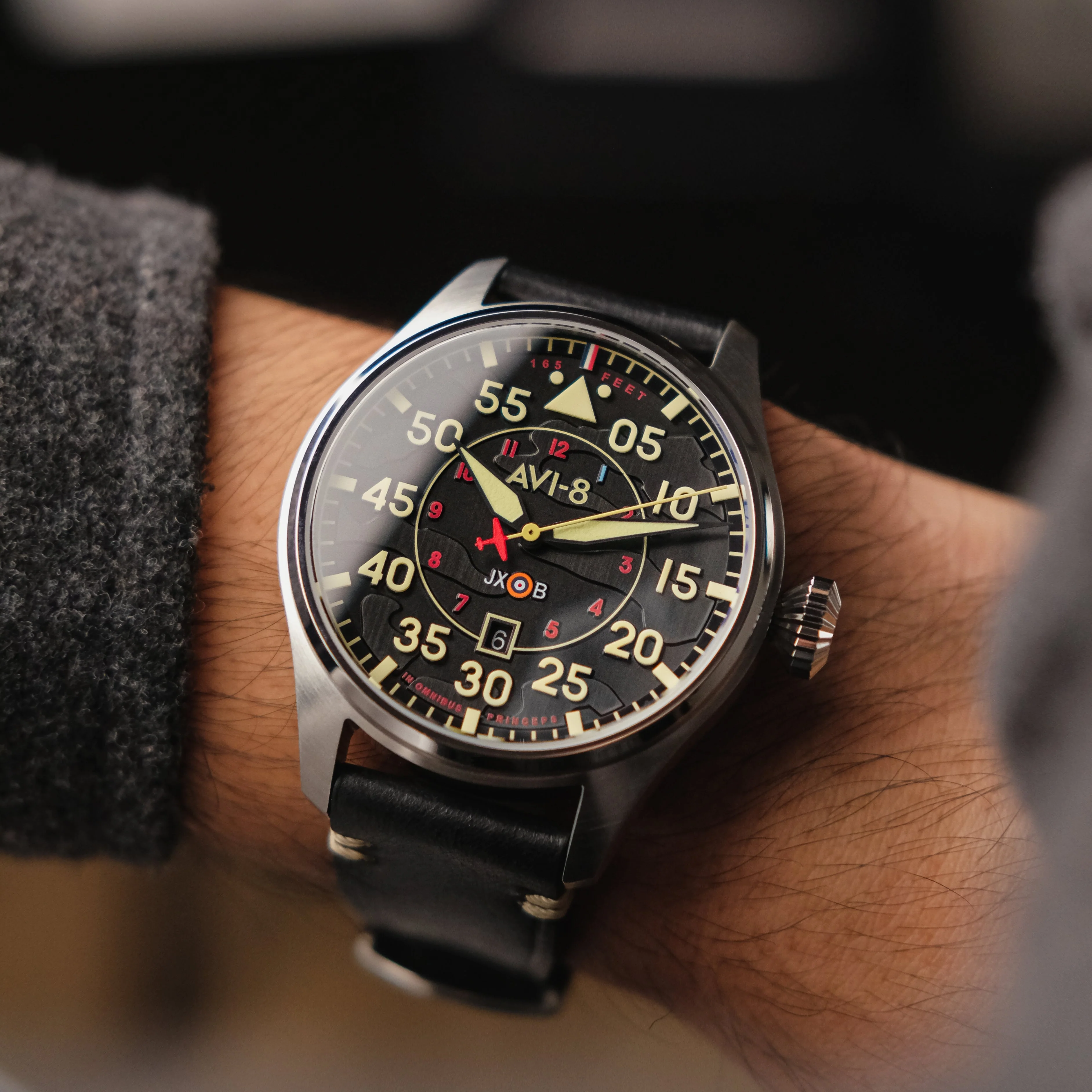 Hawker Hurricane Clowes Automatic Black Dial / Leather | Black Dial - Image 5