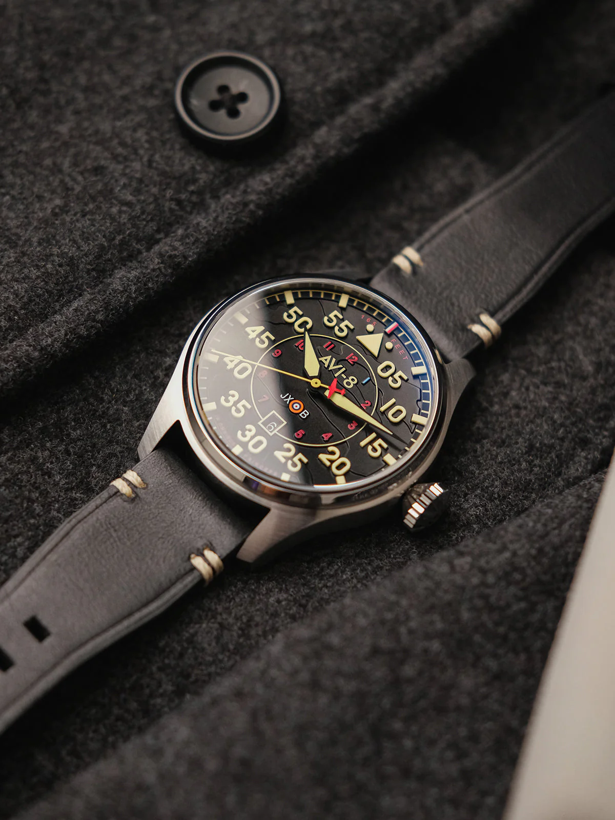 Hawker Hurricane Clowes Automatic Black Dial / Leather | Black Dial - Image 6
