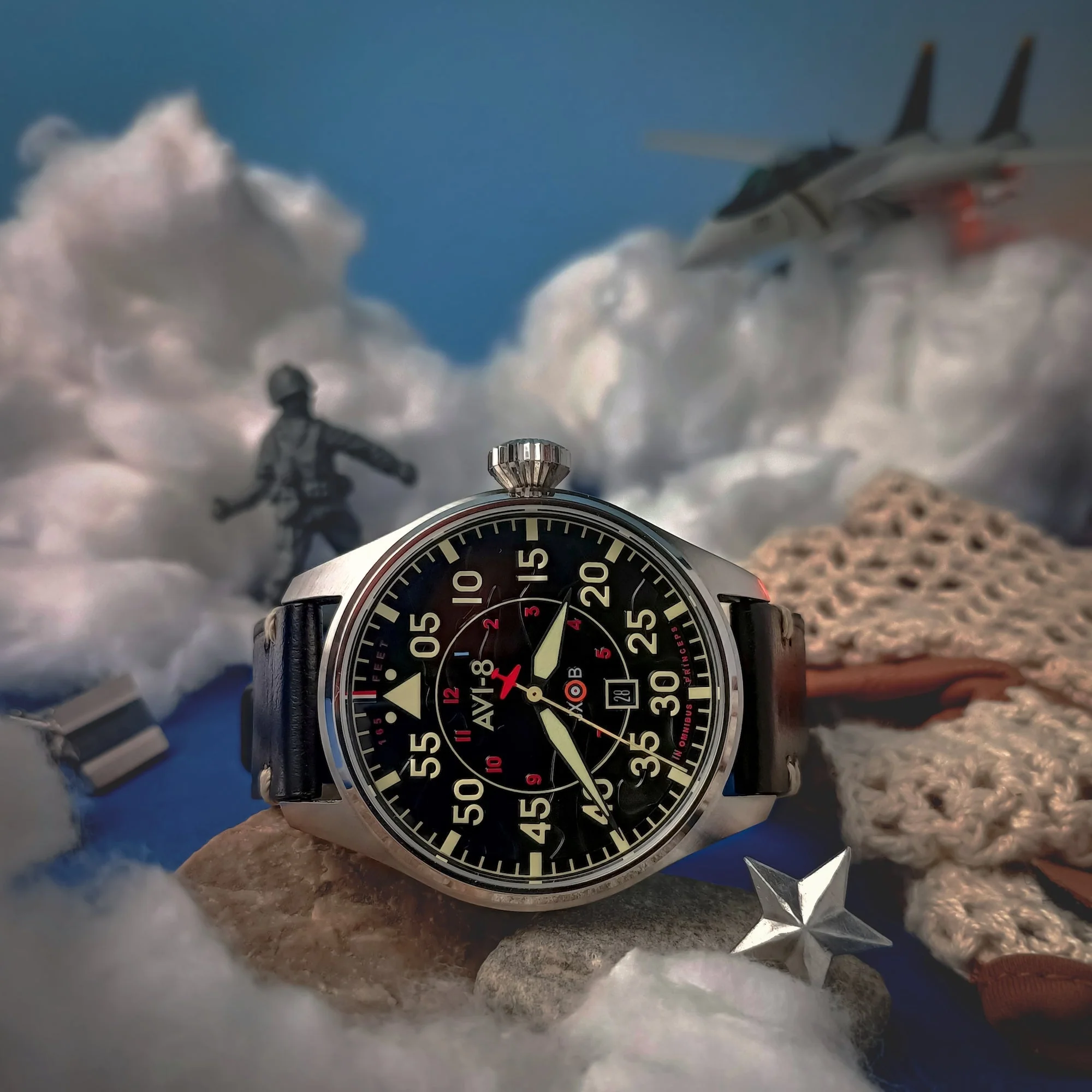 Hawker Hurricane Clowes Automatic Black Dial / Leather | Black Dial - Image 9