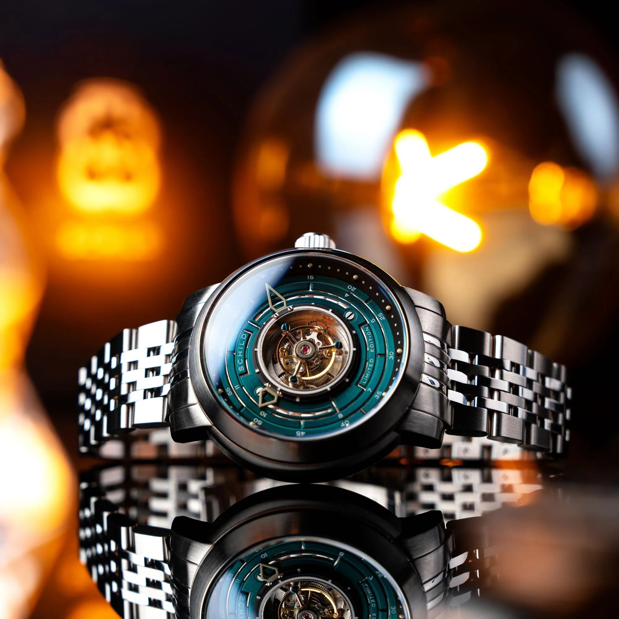 Heinrich Cyclone Tourbillon Limited Edition Green / Steel Stainless Steel | Green Dial - Image 3