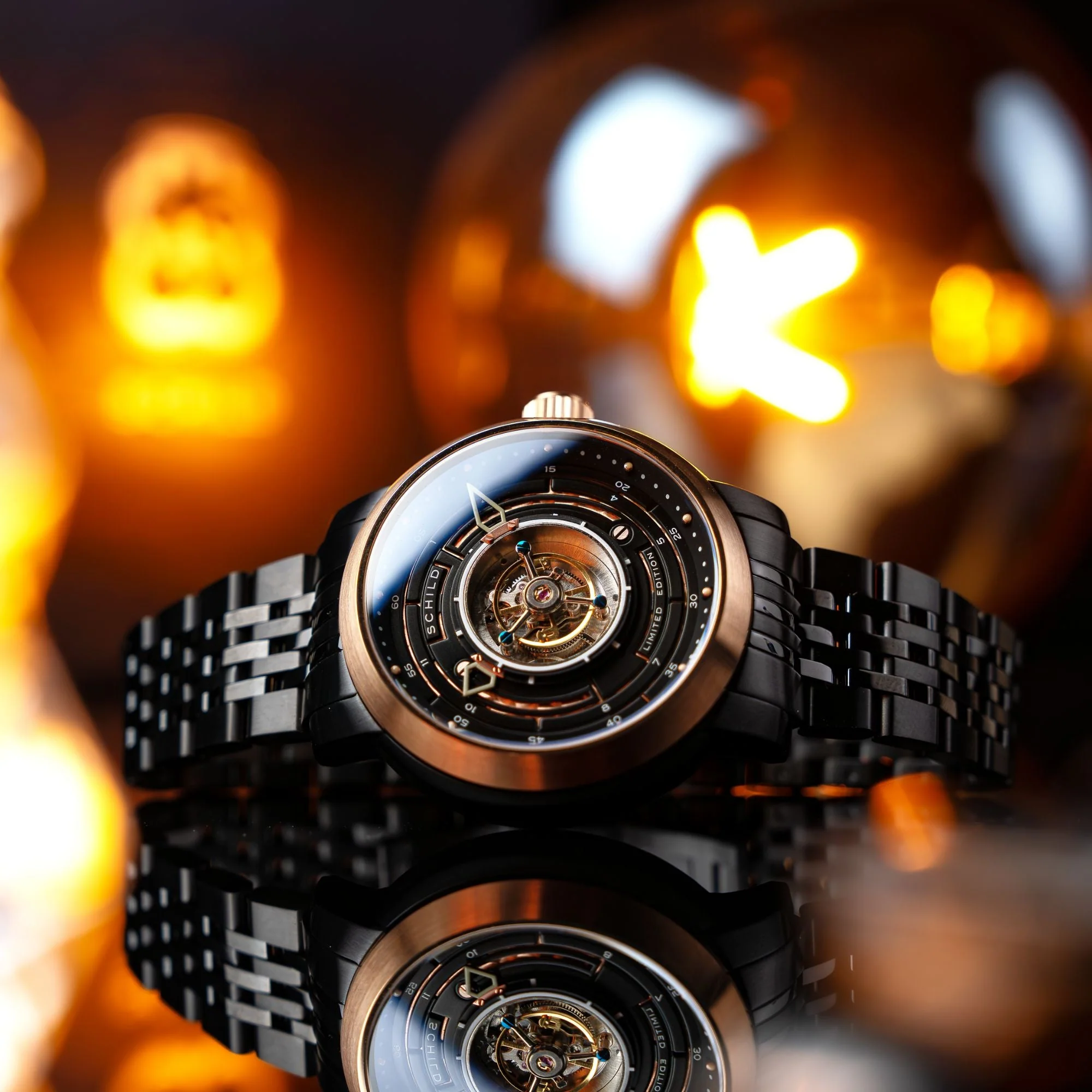 Heinrich Cyclone Tourbillon Limited Edition Black / Black Stainless Steel | Black Dial - Image 3