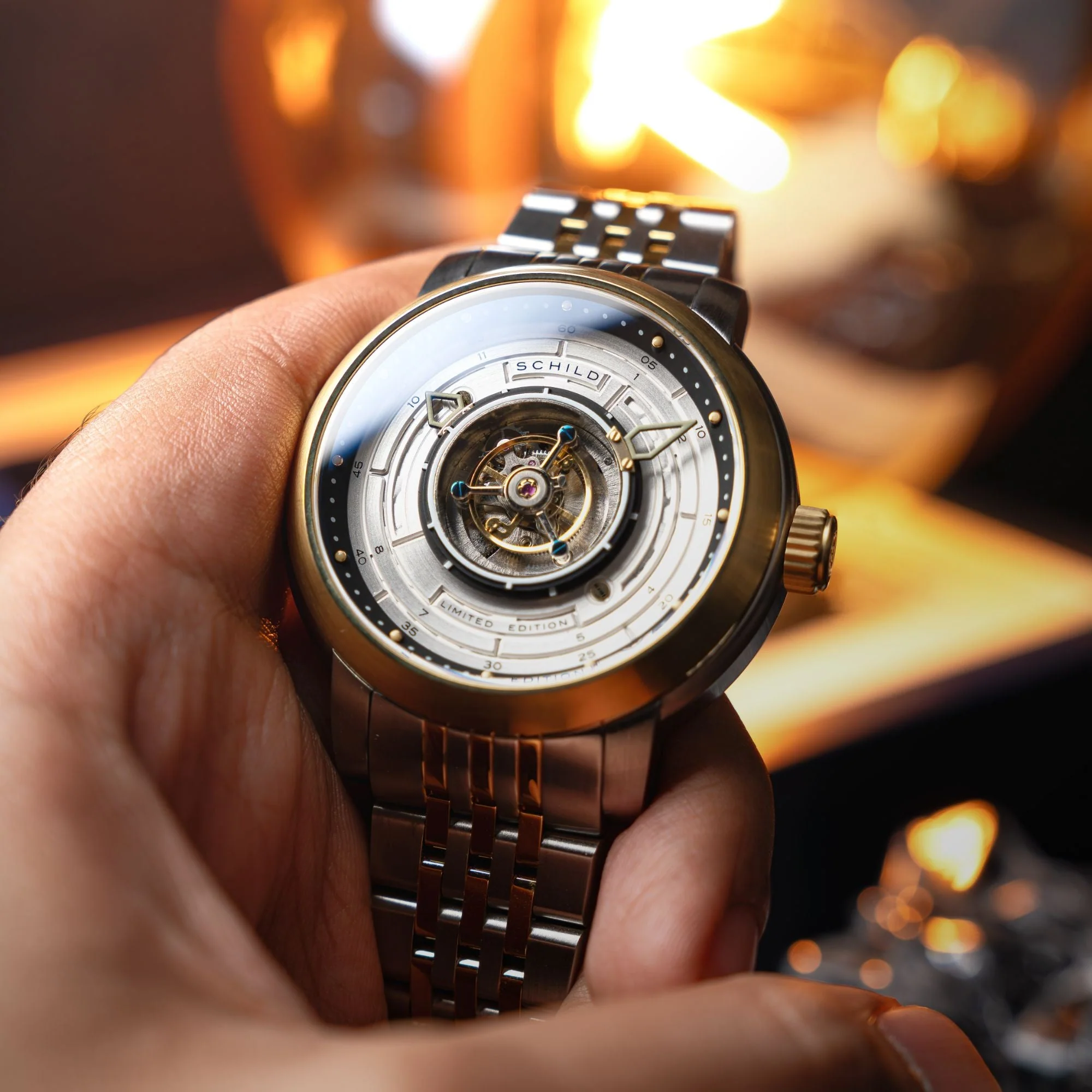 Heinrich Cyclone Tourbillon Limited Edition Silver / Steel & Gold Stainless Steel | Silver Dial - Image 2