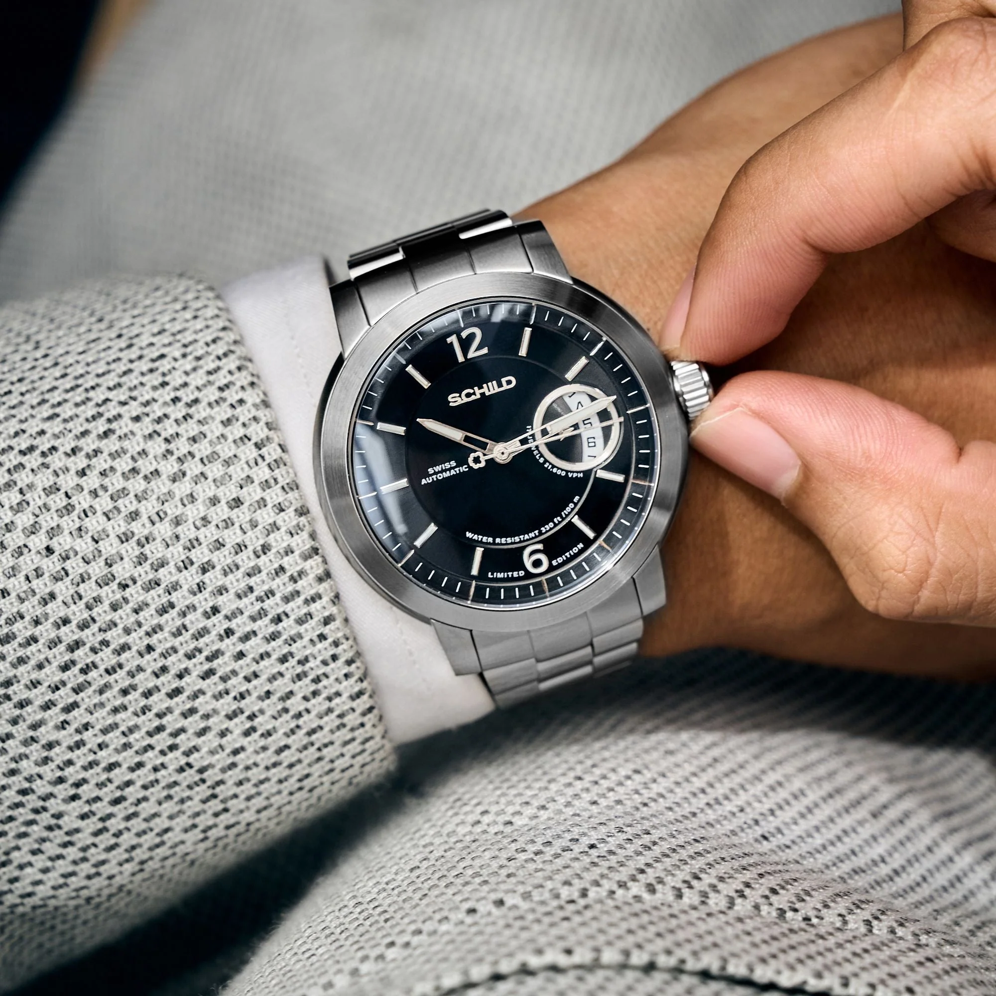 Heinrich Minimal Swiss Automatic Limited Edition Black / Stainless Steel | Black Dial - Image 2