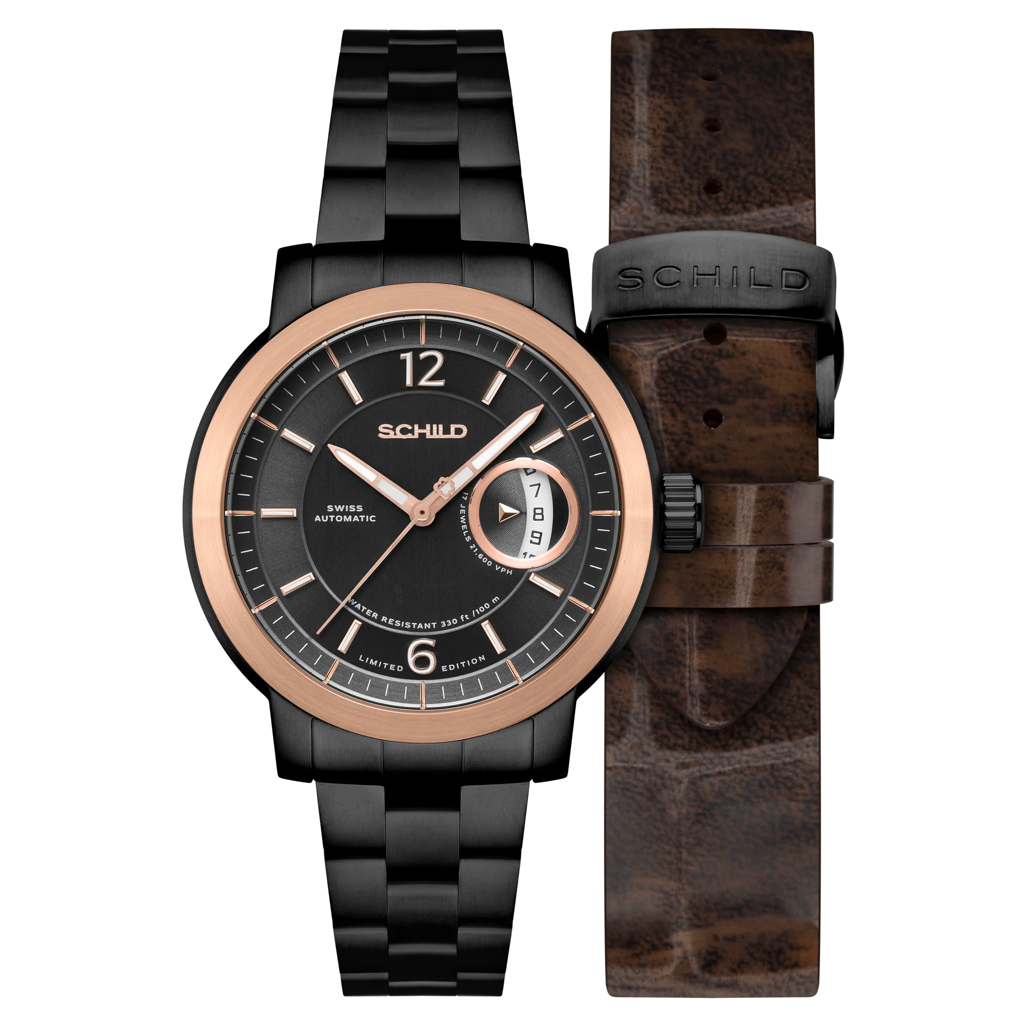 Heinrich Minimal Swiss Automatic Limited Edition Black / Black Stainless Steel | Black Dial