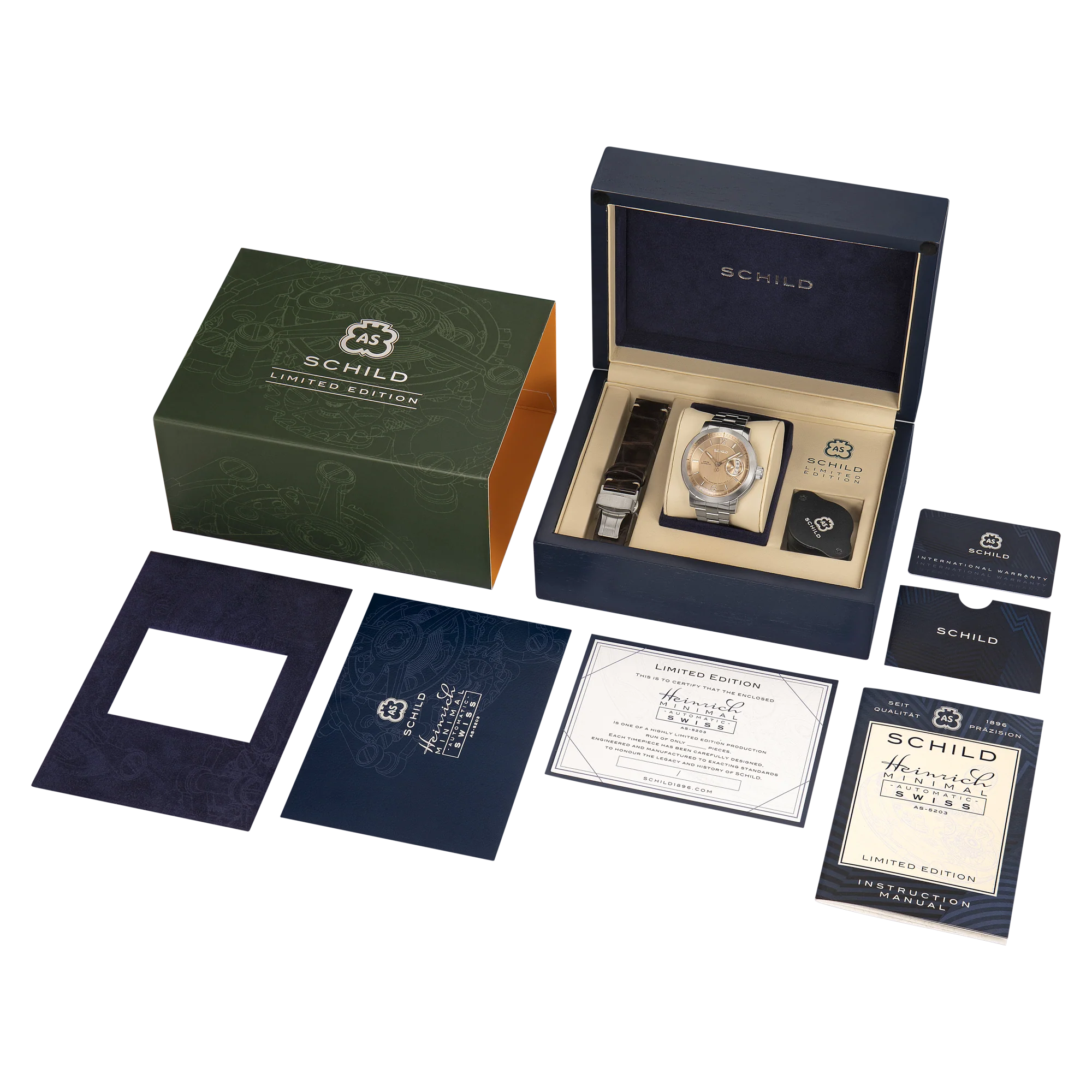 Heinrich Minimal Swiss Automatic Limited Edition Watch Winder Set Champagne / Stainless Steel | Champagne Dial - Image 5