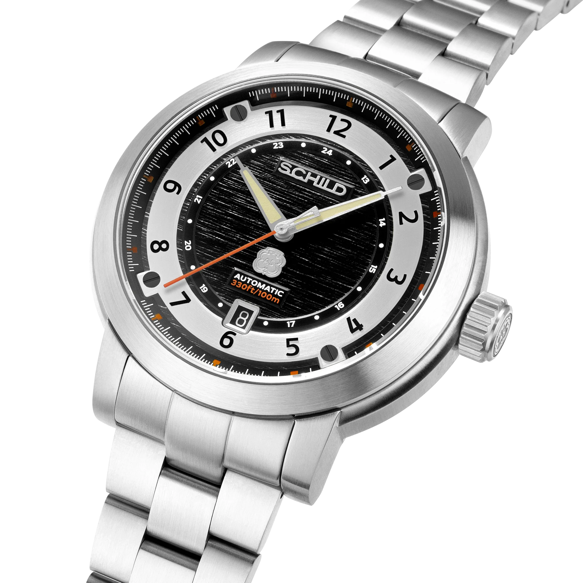 Heinrich Swiss Automatic Limited Edition Watch Winder Set Black & White / Stainless Steel | Black Dial - Image 4