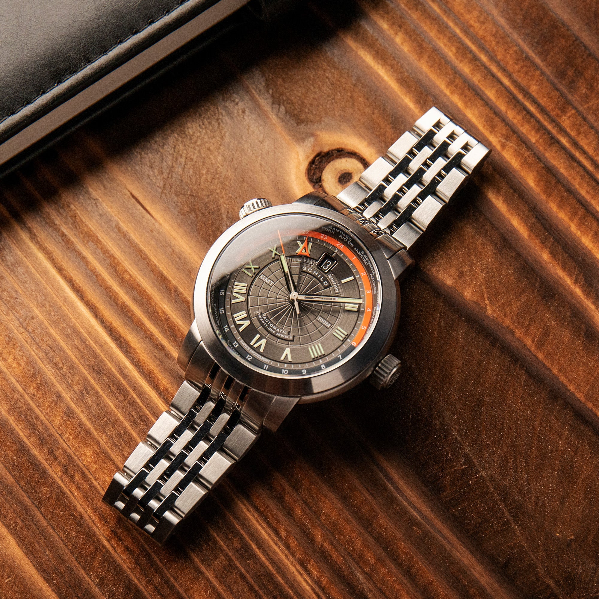 Heinrich Swiss GMT Limited Edition Gray / Stainless Steel | Gray Dial - Image 2