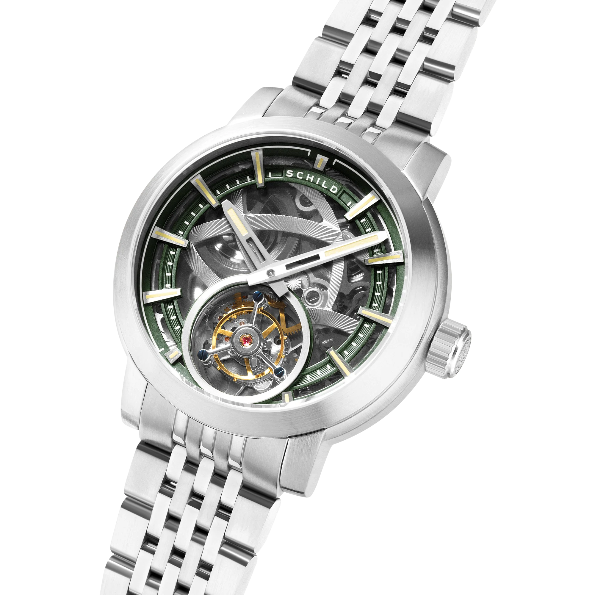 Heinrich Tourbillon Limited Edition Green / Stainless Steel | Green Dial - Image 2