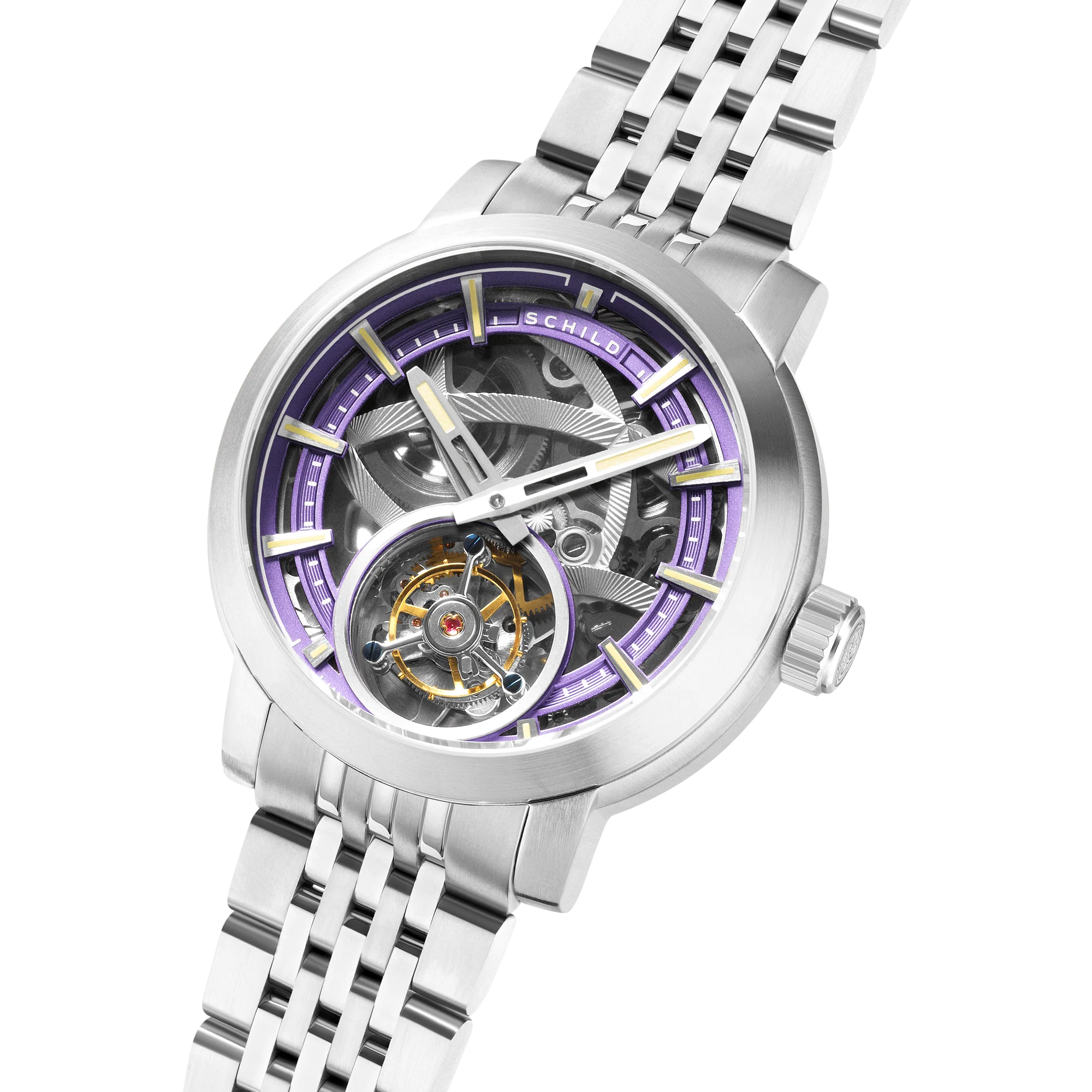 Heinrich Tourbillon Limited Edition Purple / Stainless Steel | Purple Dial - Image 2